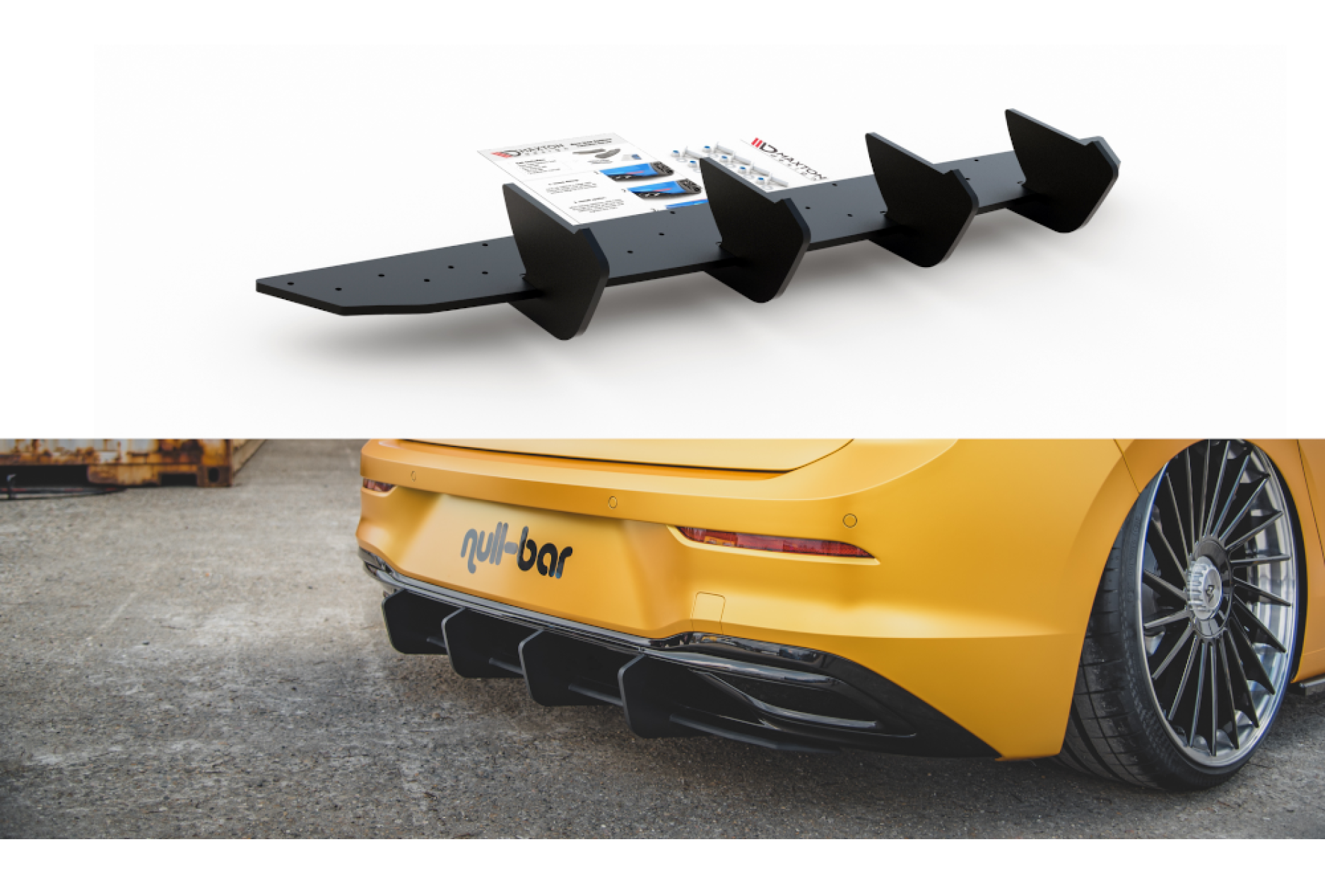 Maxtondesign Diffusor für Volkswagen Golf MK8Golf 8 Racing schwarz -  online kaufen bei CFD