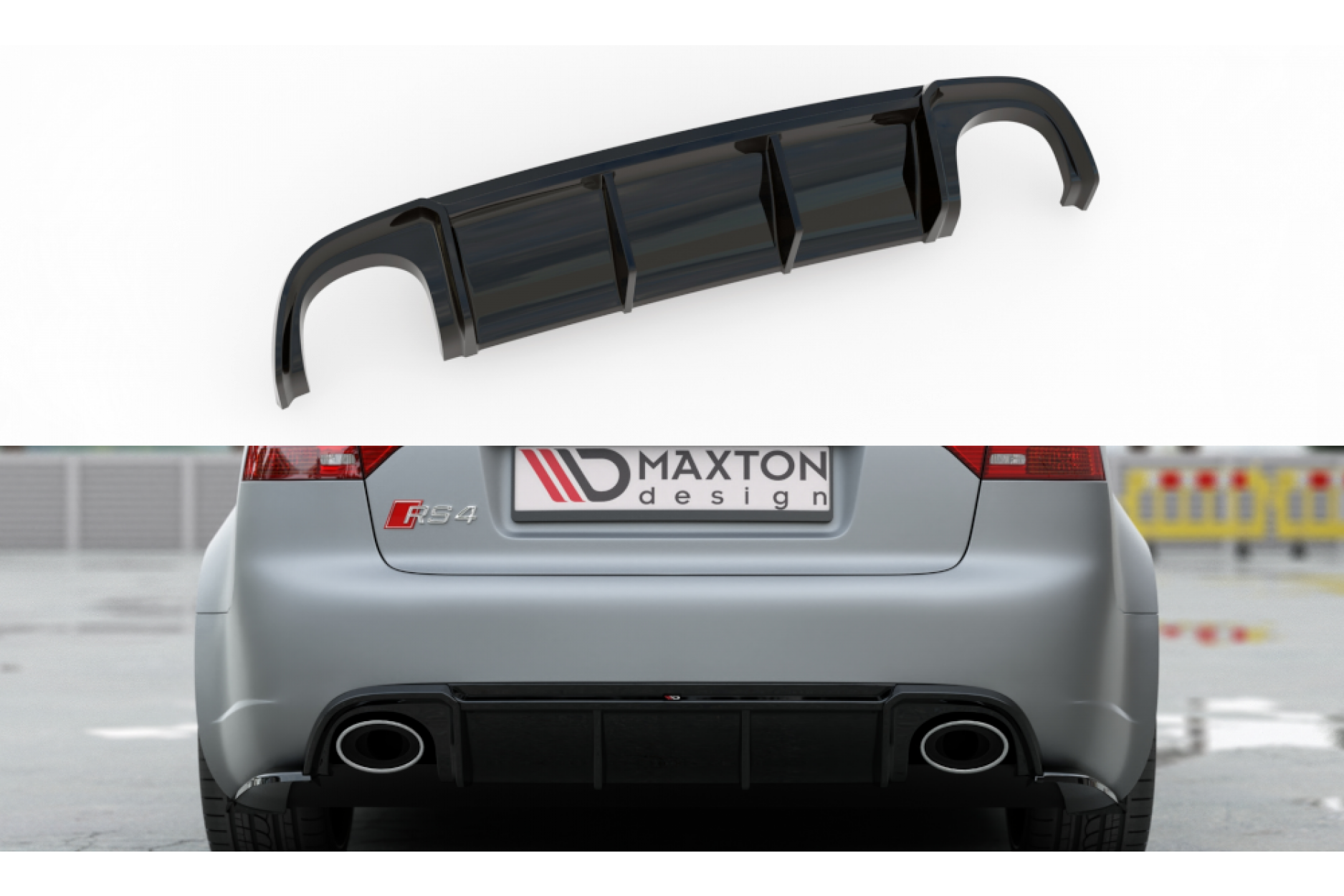 Maxtondesign Diffusor für Audi RS4 B7 schwarz hochglanz - online