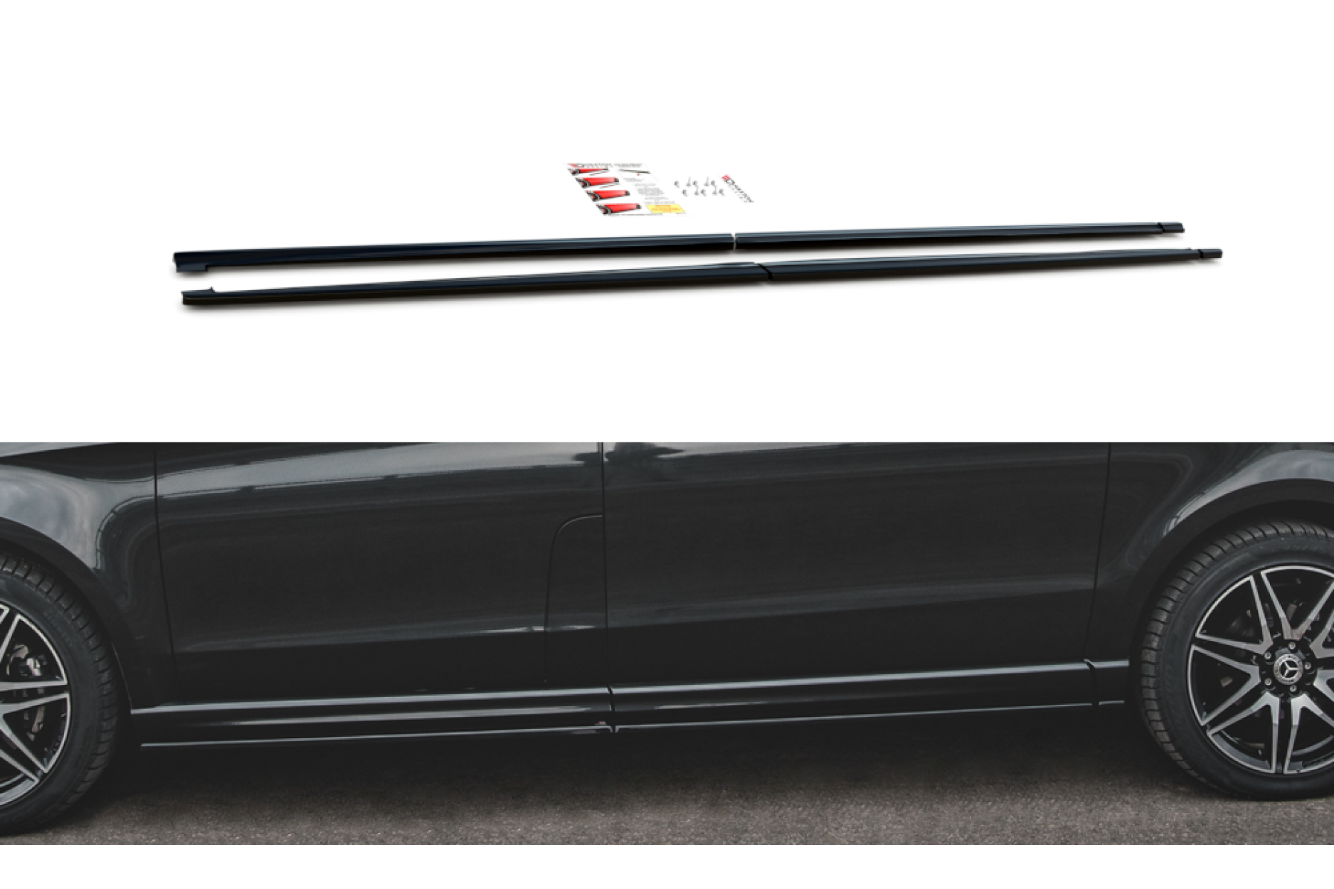 Maxtondesign Seitenschweller Fur Mercedes Benz V Klasse W447 Amg Paket Facelift Schwarz Strukturiert Online Kaufen Bei Cfd