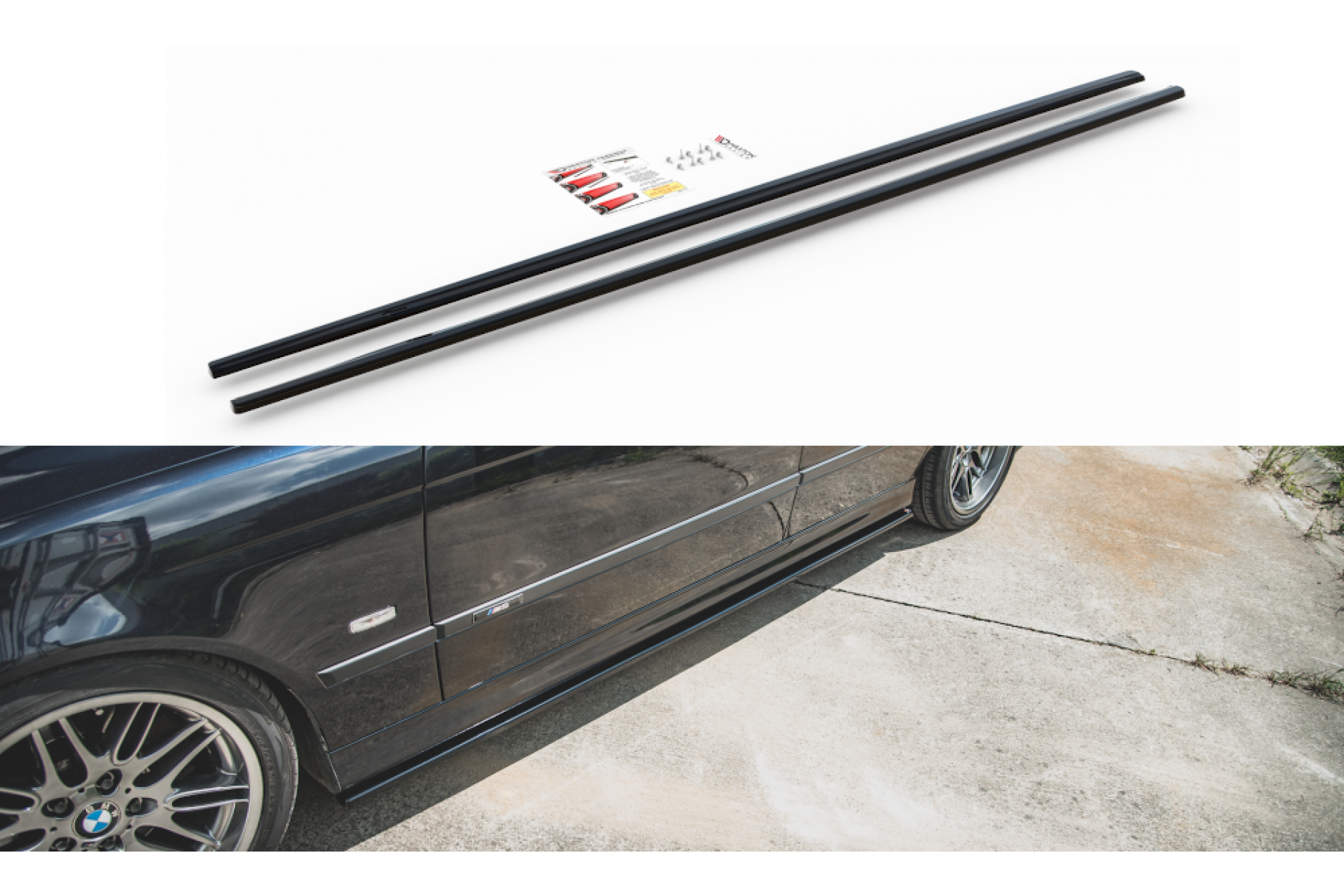Maxtondesign Seitenschweller für BMW 5er E39 M5 schwarz hochglanz