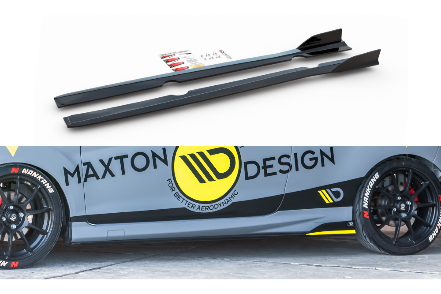 Maxtondesign Seitenschweller für Ford Fiesta MK7 ST Facelift schwarz