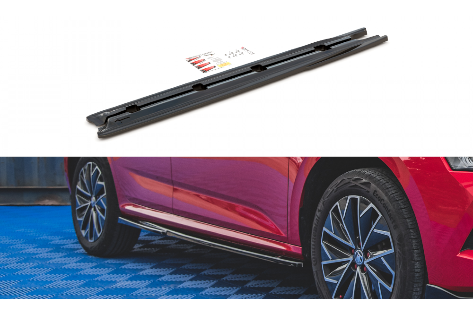 Maxtondesign Seitenschweller für Skoda Kamiq schwarz hochglanz