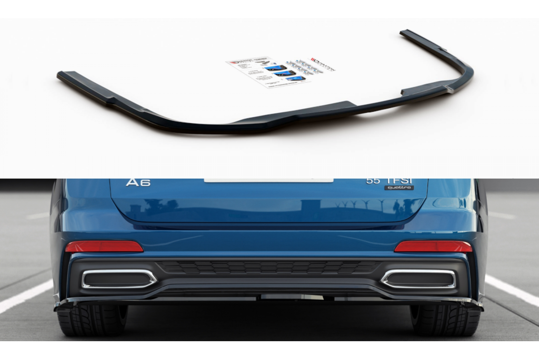 Maxtondesign Frontlippe für Audi A6S6 C8 S-Line schwarz hochglanz - online  kaufen bei CFD