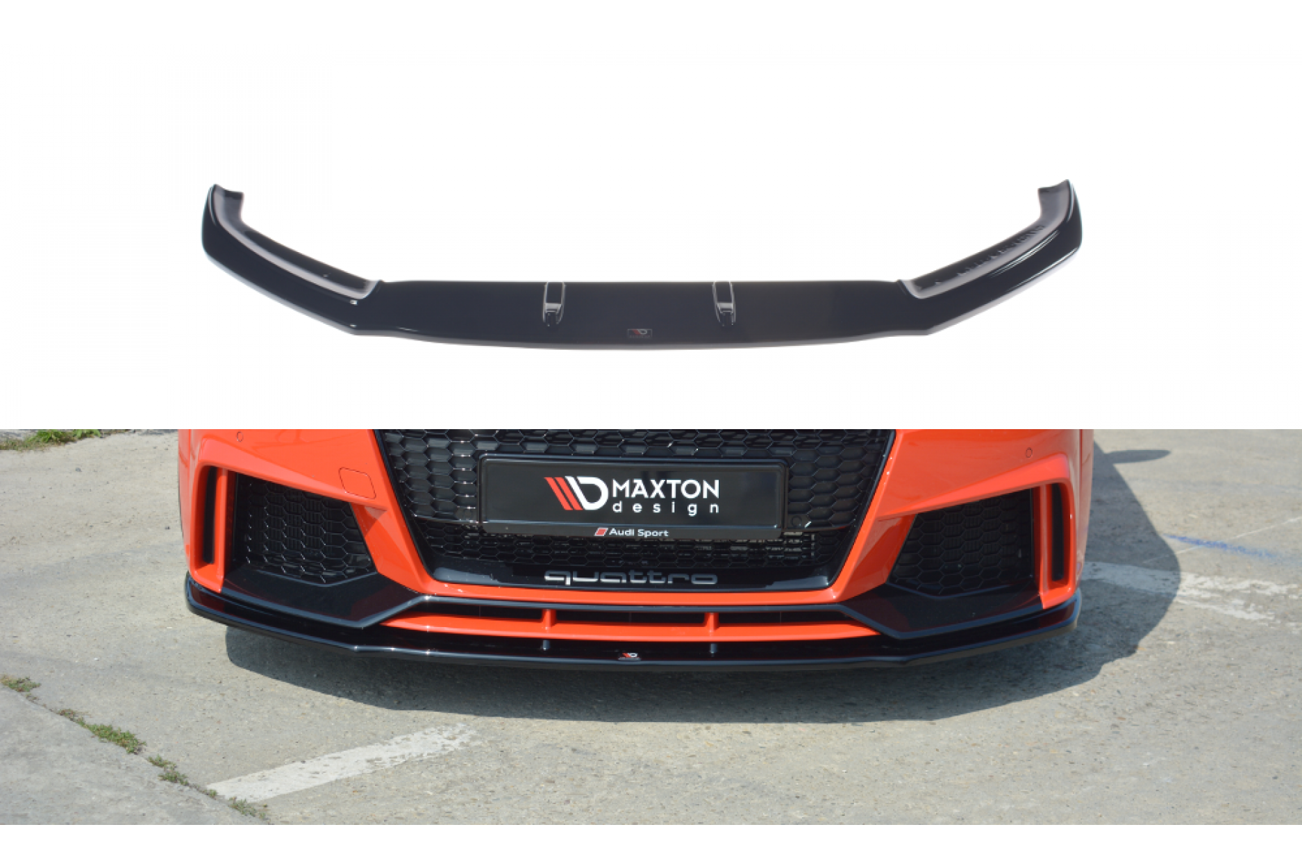 Maxtondesign Frontlippe V.1 für Audi TTRS 8S schwarz hochglanz
