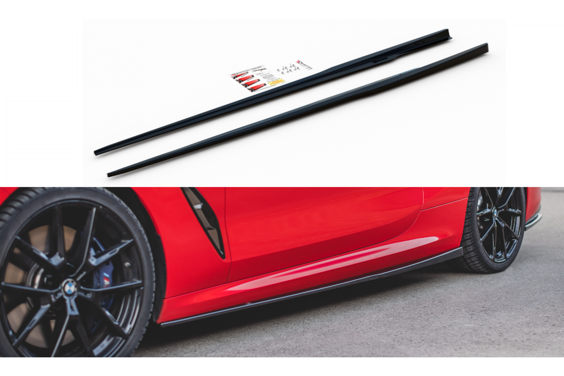 Maxtondesign Seitenschweller für BMW 8er G15 M850i schwarz hochglanz