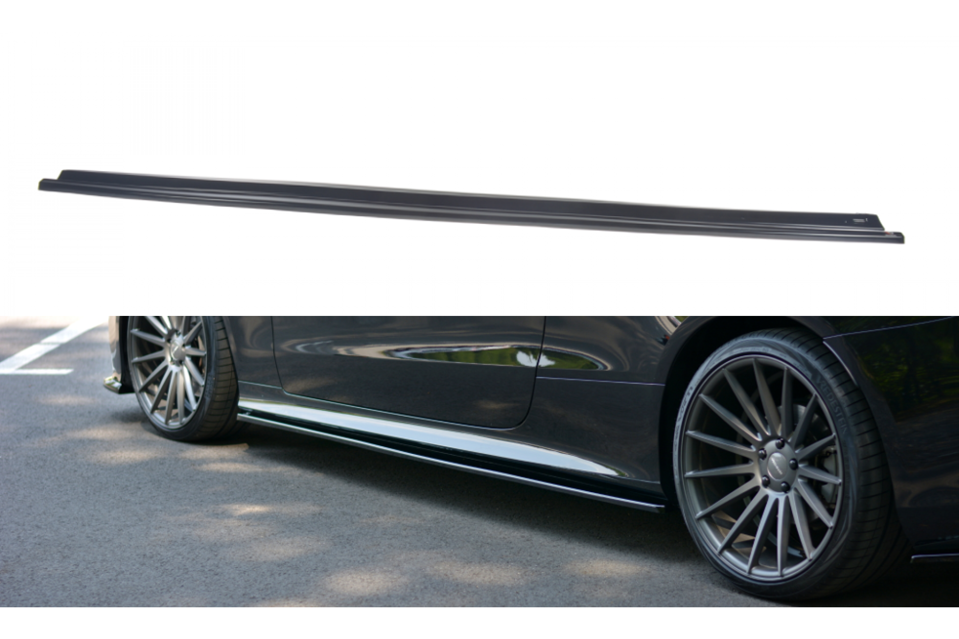Maxtondesign Seitenschweller für Mercedes Benz E-Klasse C238 AMG-Paket Coupe schwarz hochglanz