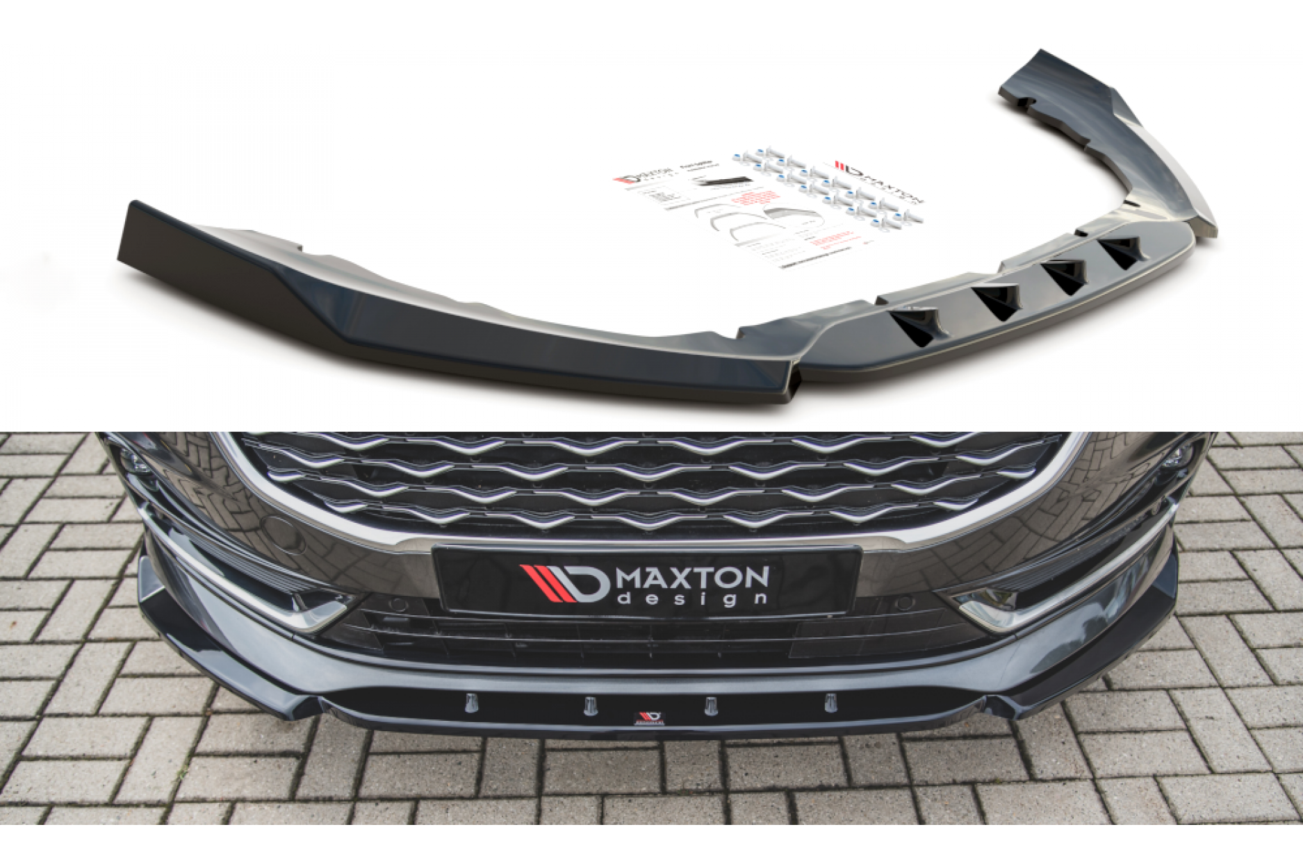 Maxtondesign Frontlippe für Ford S-Max MK2 Facelift schwarz hochglanz