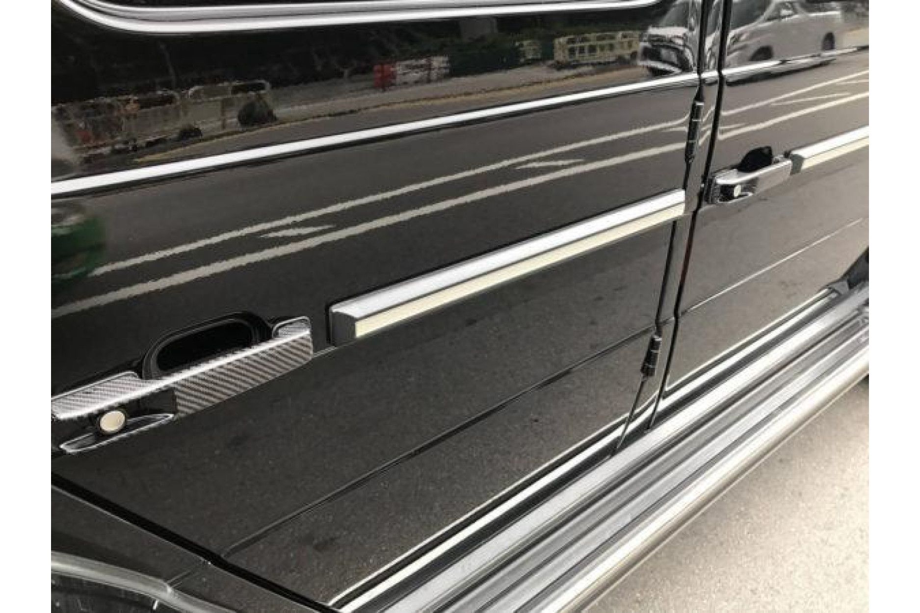 Auto Karbonfaser Türgriff Abdeckung Dekor für Mercedes W463 G55