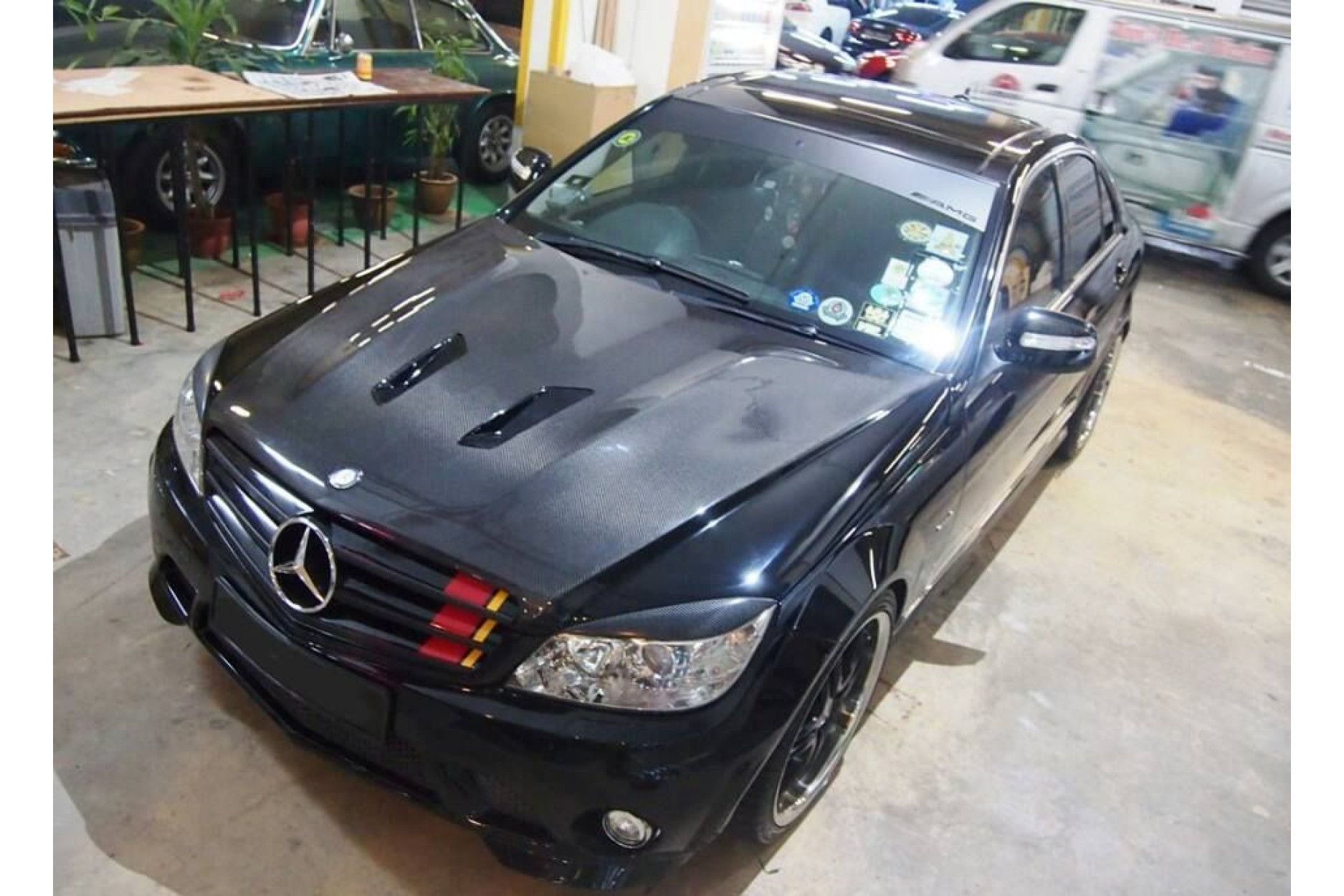 Boca Carbon Motorhaube Black-Series-Style für Mercedes Benz C-Klasse W204  C180, C200, C250