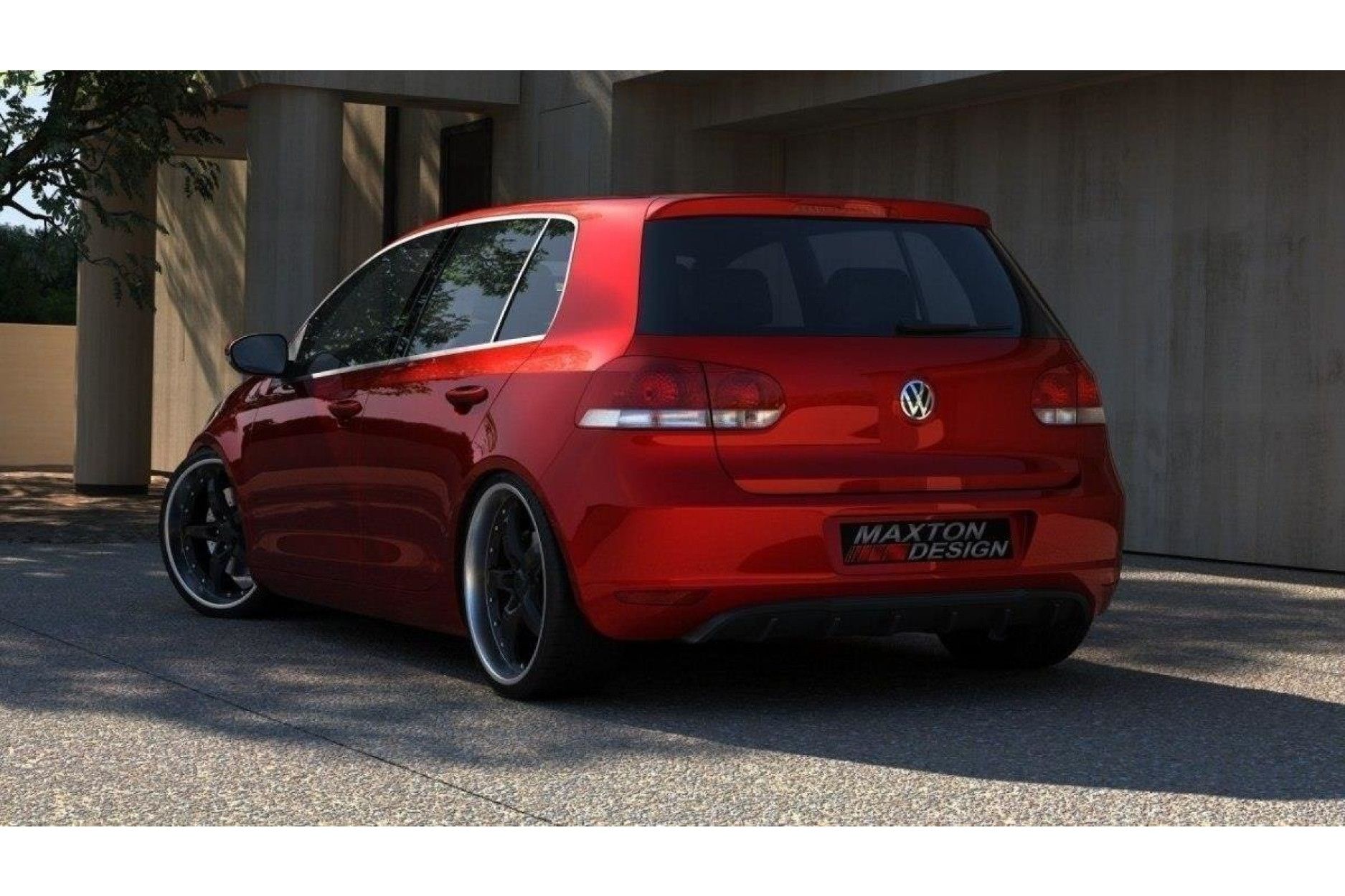 Maxtondesign Diffusor Ohne Auspuff für Volkswagen Golf MK6|Golf 6 schwarz hochglanz