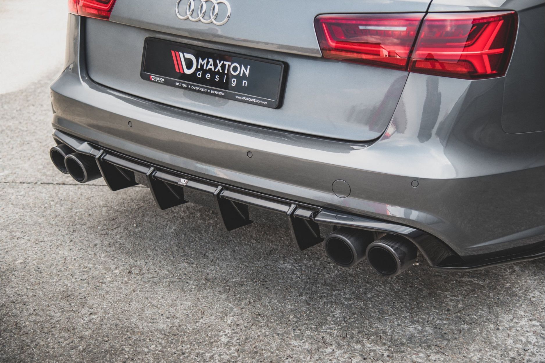 Maxtondesign Diffusor für Audi A6|S6 C7 S-Line Facelift schwarz hochglanz (8) 