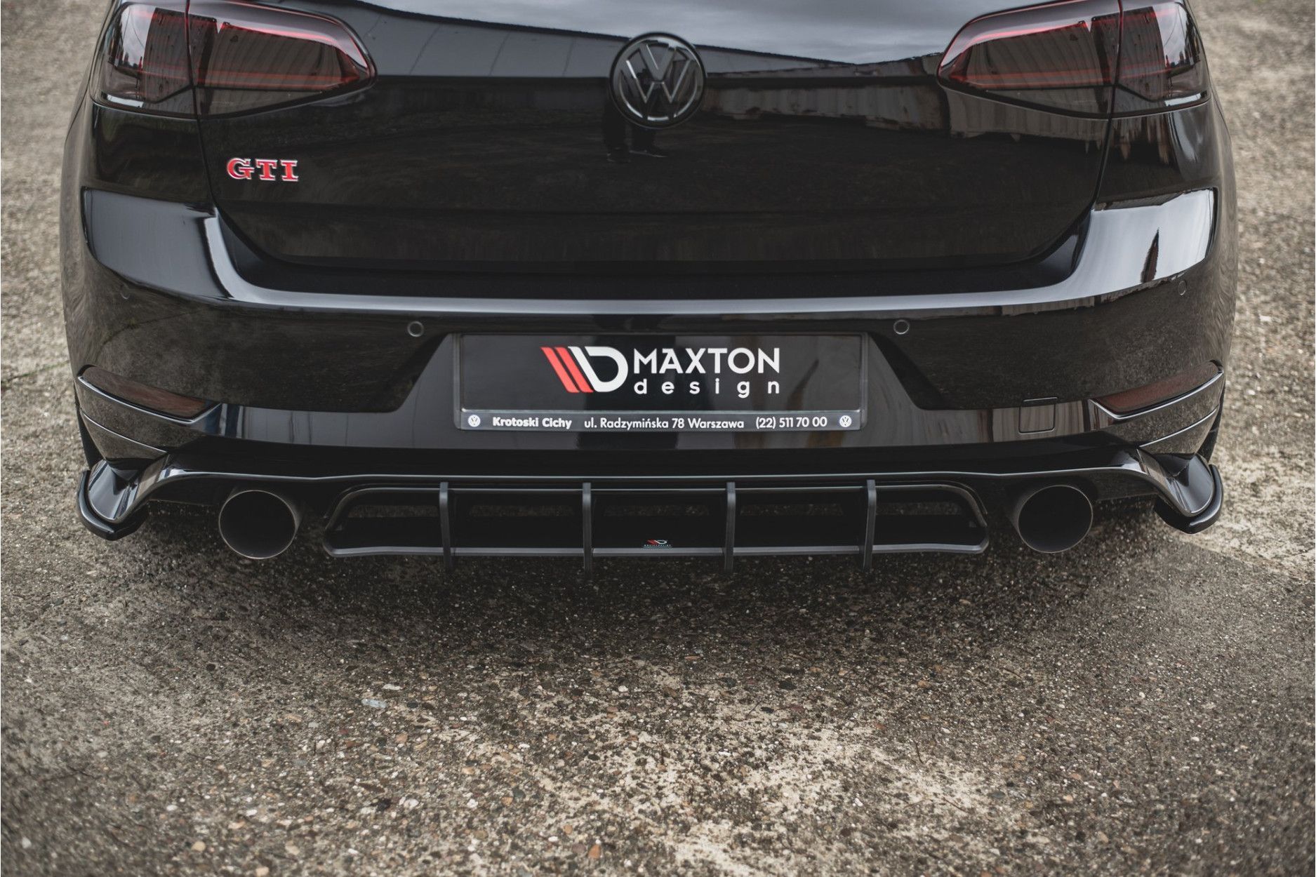 Maxtondesign Diffusor für Volkswagen Golf MK7|Golf 7 TCR Racing schwarz (4) 