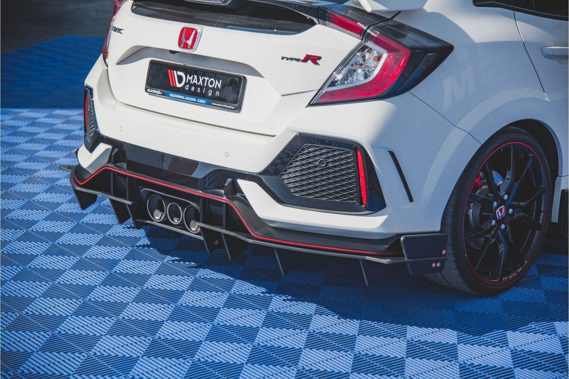 Maxtondesign Diffusor für Honda Civic FK8 Type-R Racing schwarz plastik rau