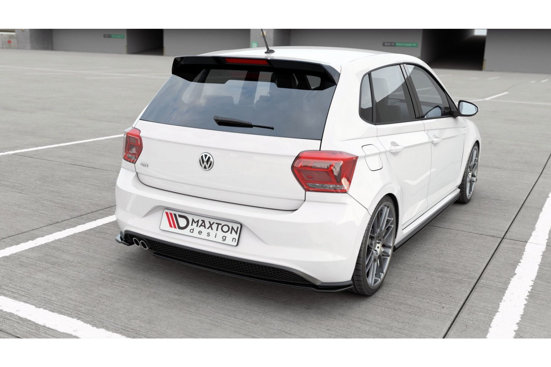 Maxtondesign Diffusor V.2 für Volkswagen Polo MK6 GTI schwarz strukturiert  - online kaufen bei CFD
