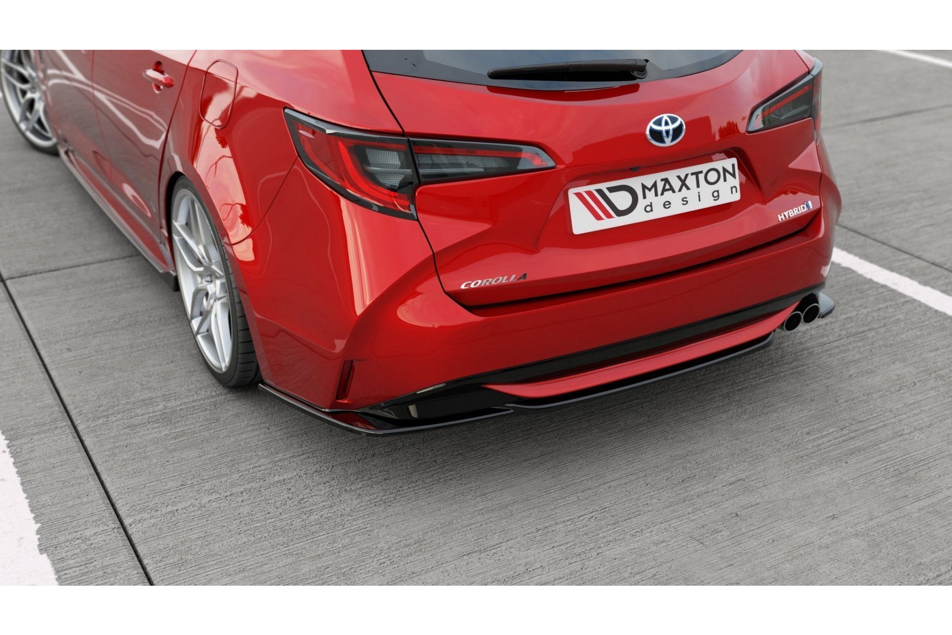 Maxtondesign Diffusor Erweiterung li/re für Toyota Corolla XII Kombi  schwarz hochglanz