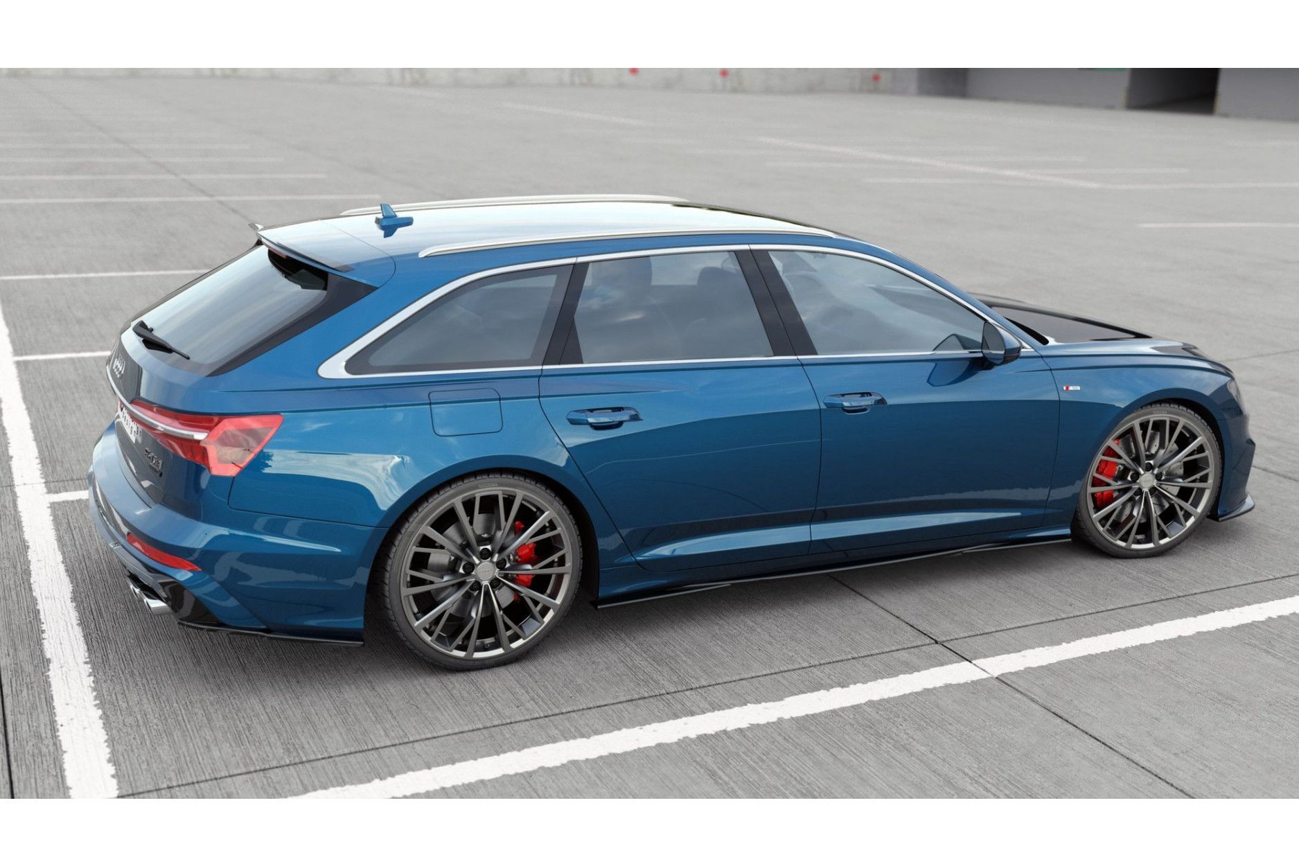 Maxtondesign Seitenschweller für Audi A6|S6 C8 S-Line schwarz hochglanz