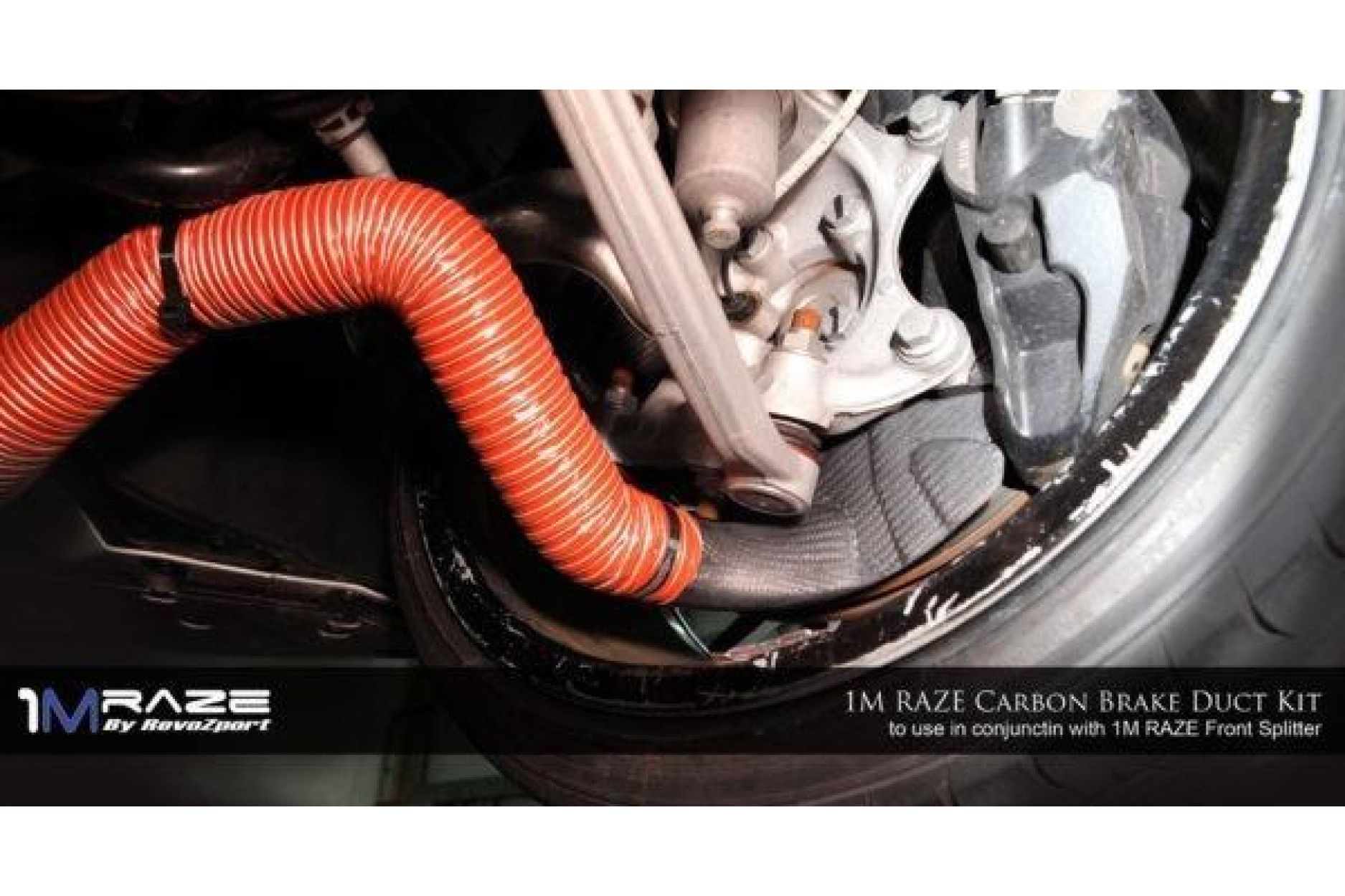 RevoZport Carbon Bremsluftkanal für BMW 1er E82 1M passt nur auf 1M Raze Frontlippe (2) 