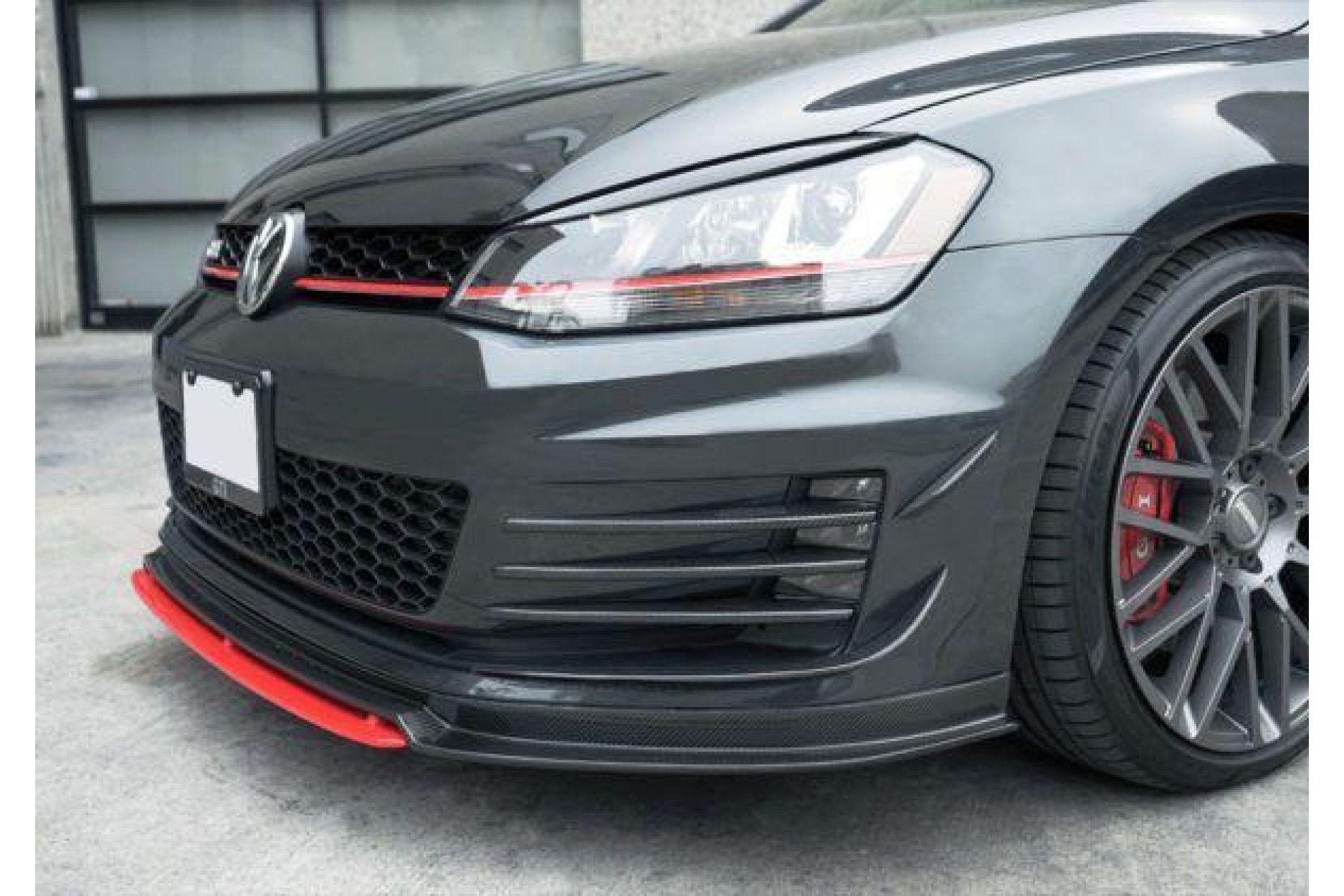 RevoZport Carbon Frontlippe für Volkswagen Golf MK7|Golf 7 GTI Vorfacelift "Razor 7" (3) 
