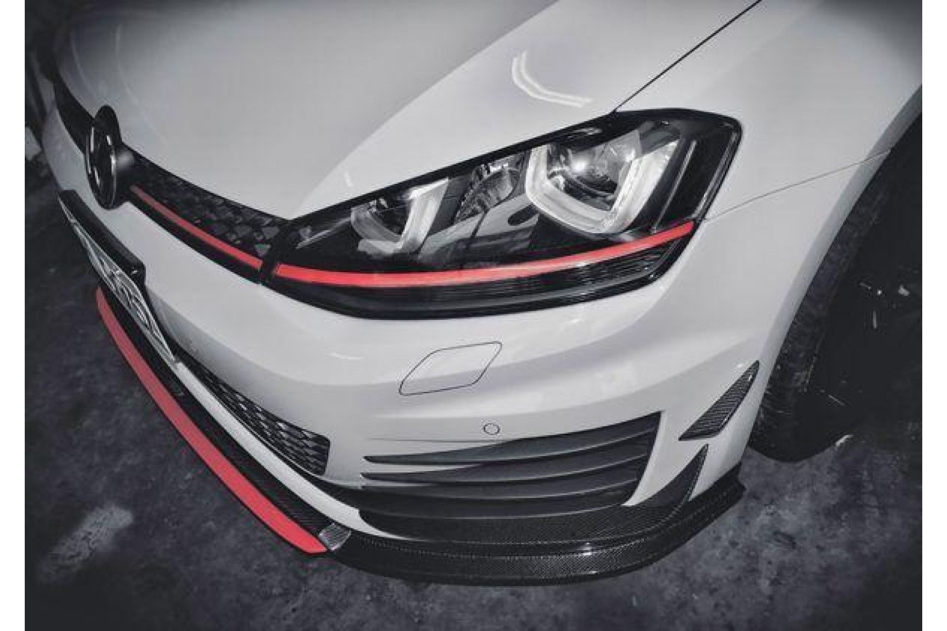 RevoZport Carbon Frontlippe für Volkswagen Golf MK7|Golf 7 GTI Vorfacelift "Razor 7" (8) 