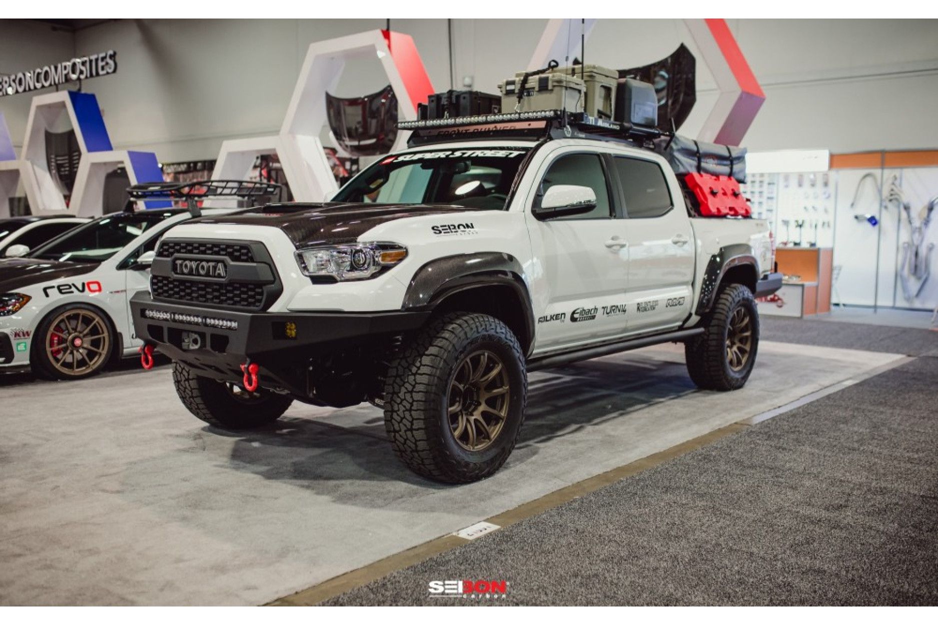 Seibon Carbon hinten Kotflügelerweiterungen für Toyota Tacoma 2016-2019 Style (6) 