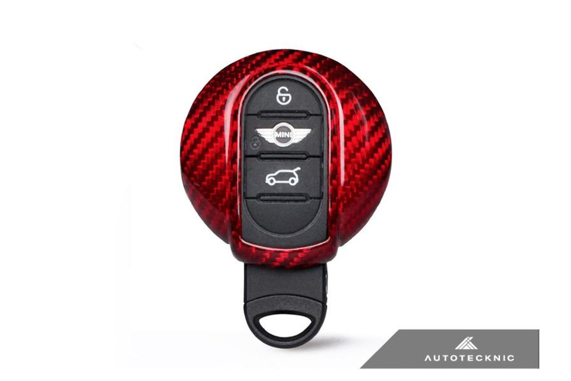 Autotecknic Rotcarbon Schlüsselcover für Mini Cooper