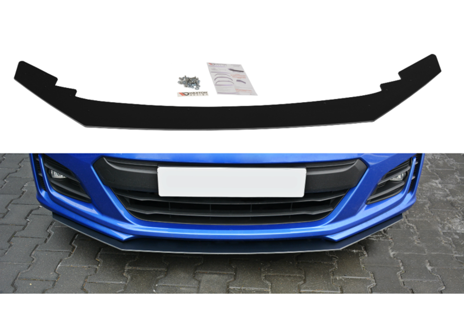 Карбоновый сплиттер на передний бампер Субару. Front Splitter Race car.