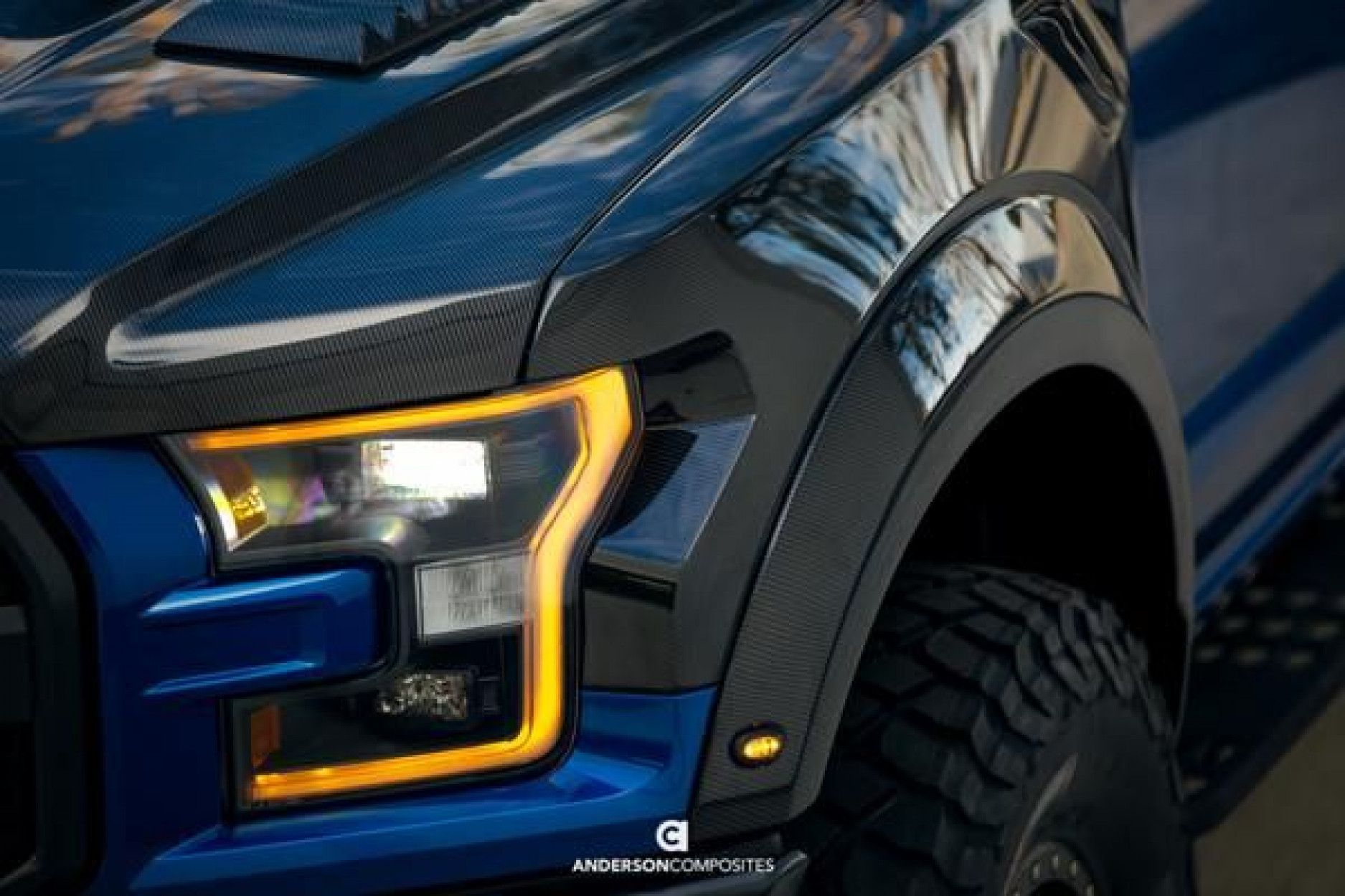 Anderson Composites Carbon Kotflügelerweiterungen vorne für Ford F150 Raptor 2017-2018 TYPE-OE (8) 