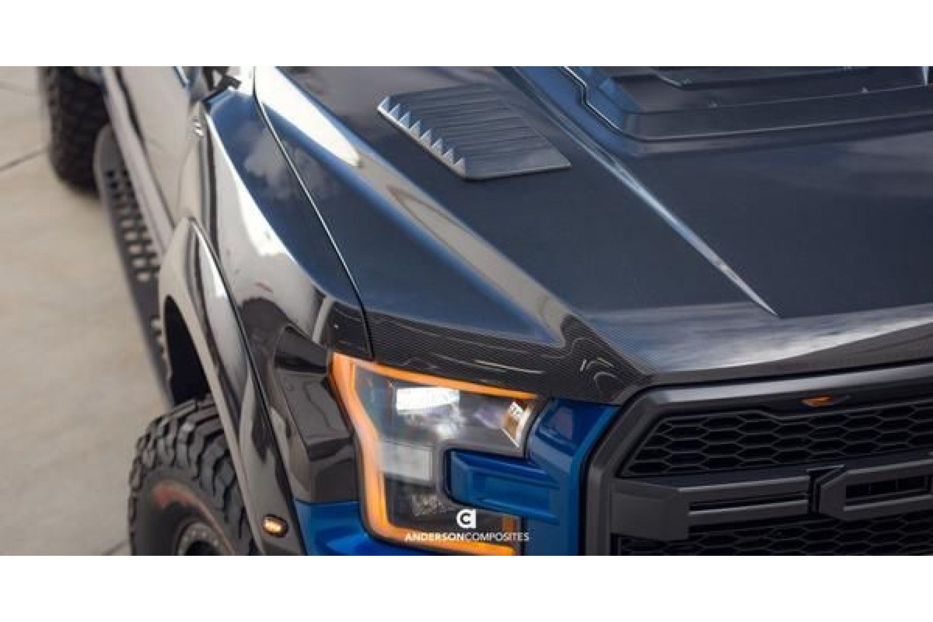 Anderson Composites Carbon Motorhauben Lufteinlässe Universal für Ford F150  Raptor 2017-2018 - online kaufen bei CFD