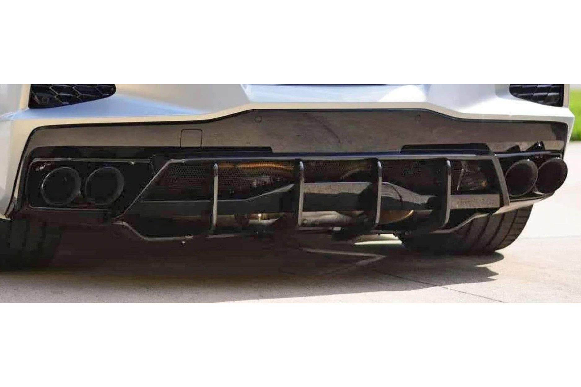 QCHIAN Heckdiffusor Für Chevrolet Corvette C8 Stingray 2020 - Carbon Look ABS