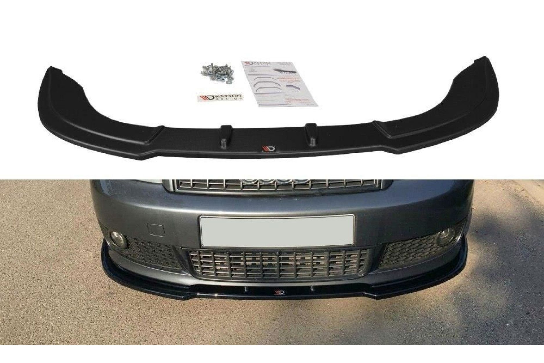 Maxton Design Frontlippe für Audi A4 B7 schwarz hochglanz - online kaufen  bei CFD