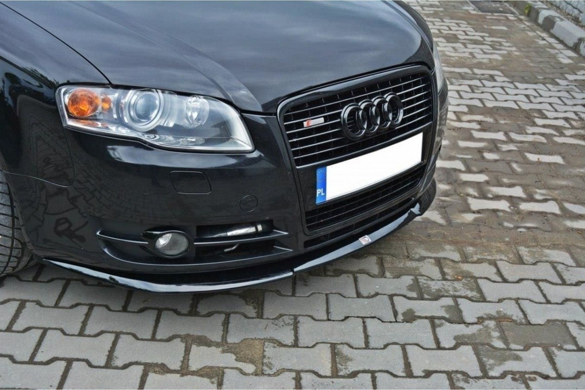 Maxton Design Frontlippe für Audi A4 B7 schwarz hochglanz - online