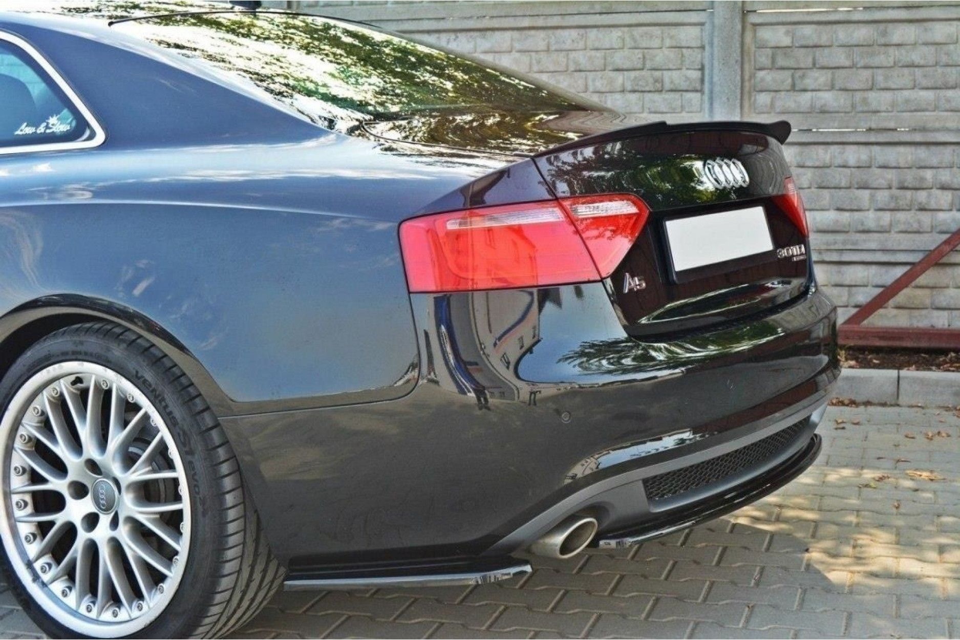 Maxton Design Spoiler für Audi A5 8T S5|S-Line Facelift Coupe schwarz hochglanz (2) 