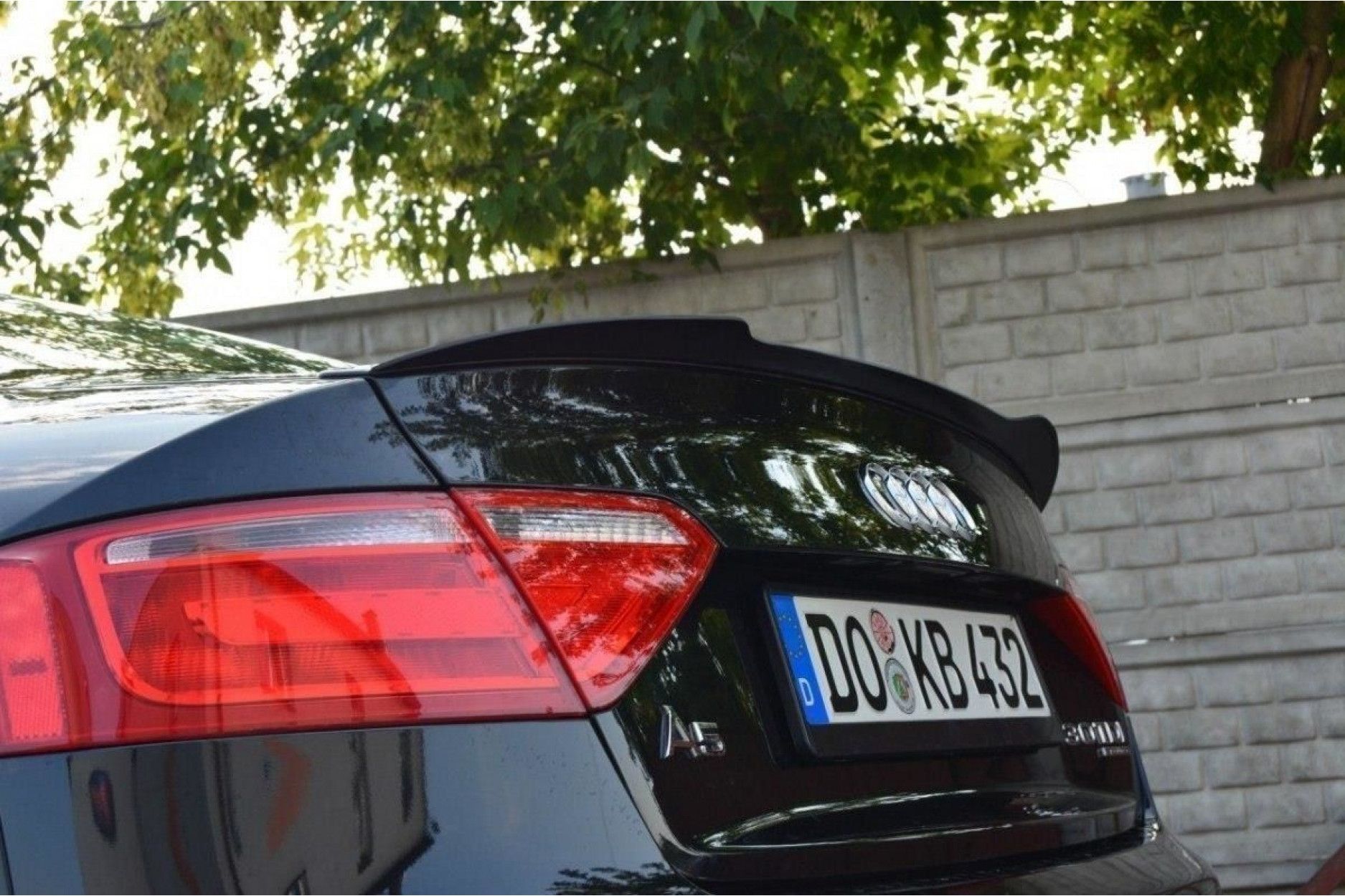 Maxton Design Spoiler für Audi A5 8T S5|S-Line Facelift Coupe schwarz hochglanz (3) 
