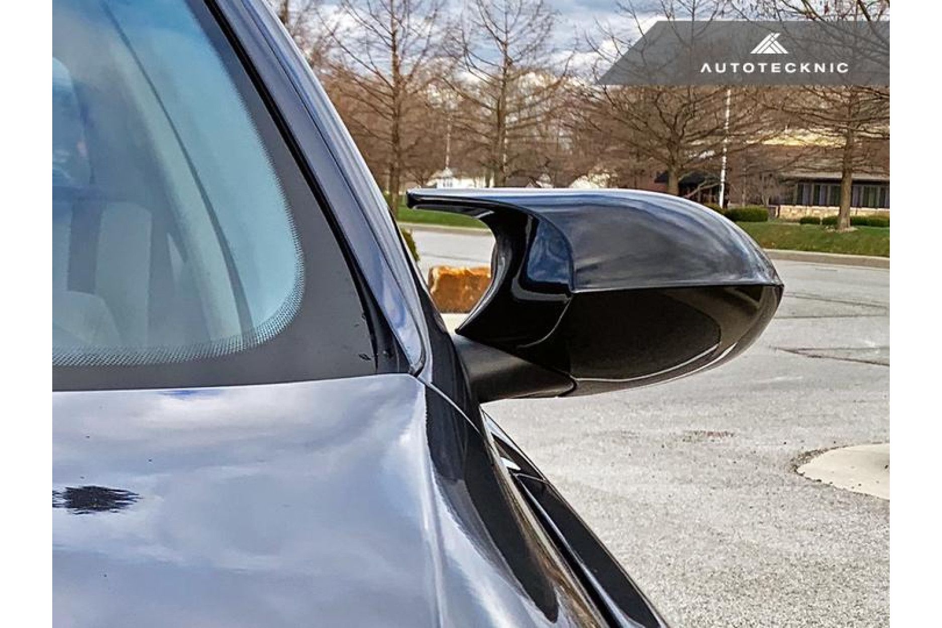 Autotecknic ABS Spiegelkappen für BMW 3er|1er E90E92|E93|E82 Vorfacelift Glazing Black (3) 