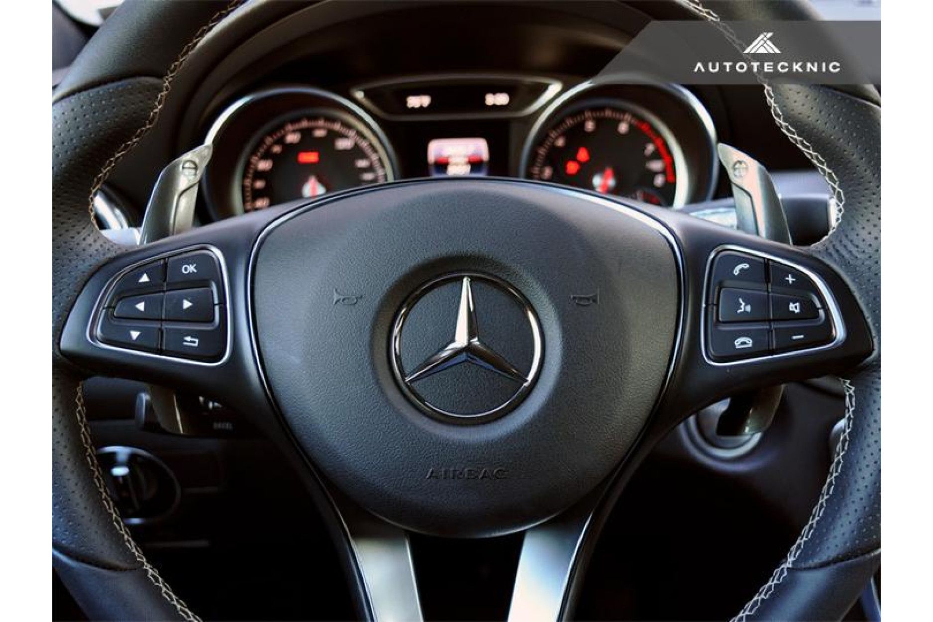 Autotecknic Aluminium Schaltwippen für Mercedes Benz kein AMG Silver Alloy (2) 