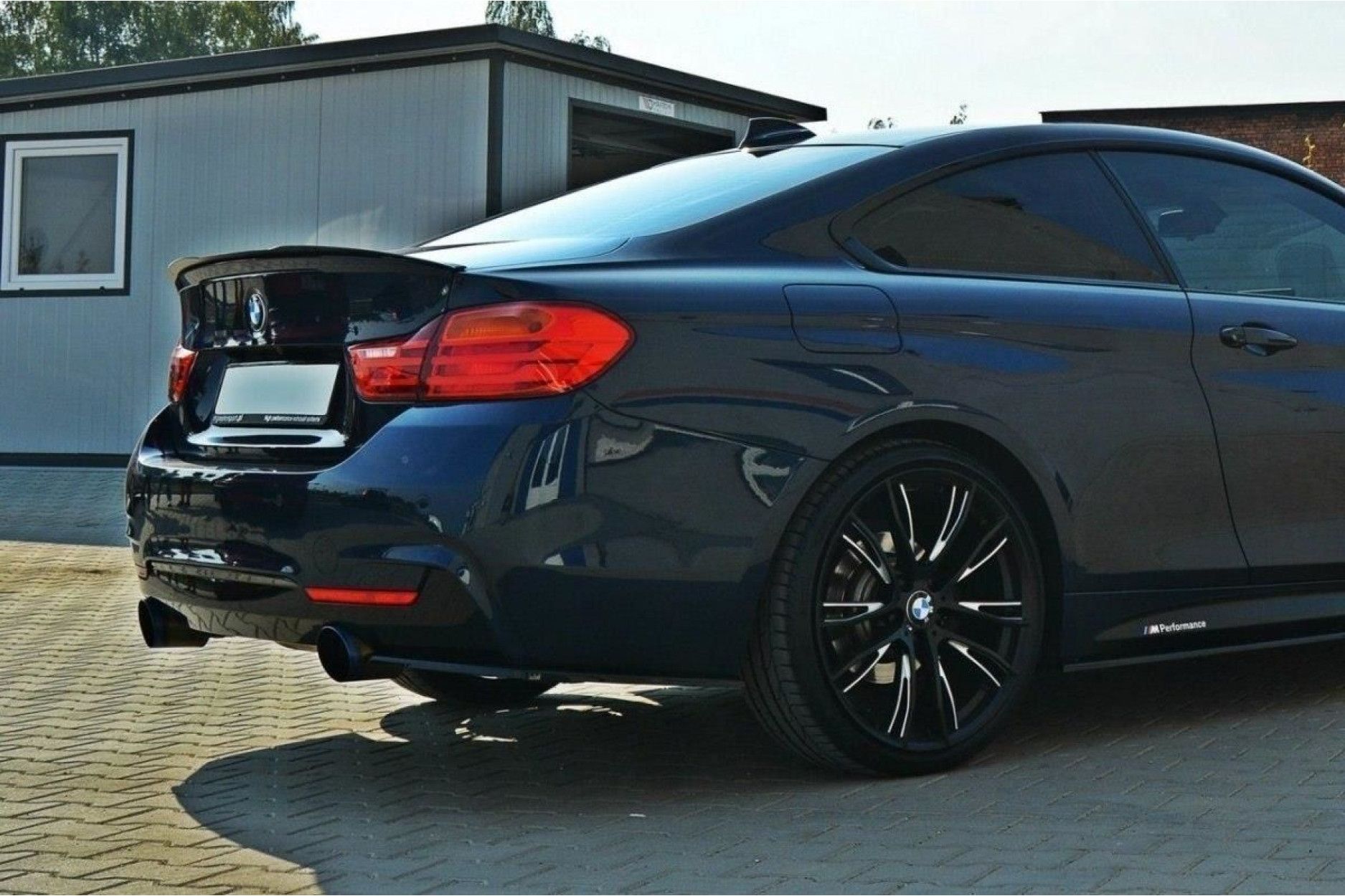 Maxton Design Diffusor-Erweiterungen für BMW 4er F32 mit M-Paket schwarz hochglanz (3) 