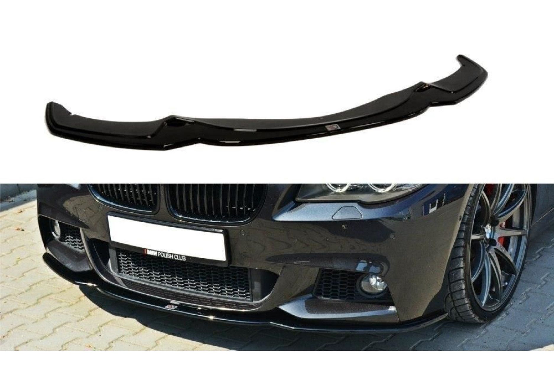 Maxton Design Frontlippe für BMW 5er F10|F11 mit M-Paket schwarz hochglanz