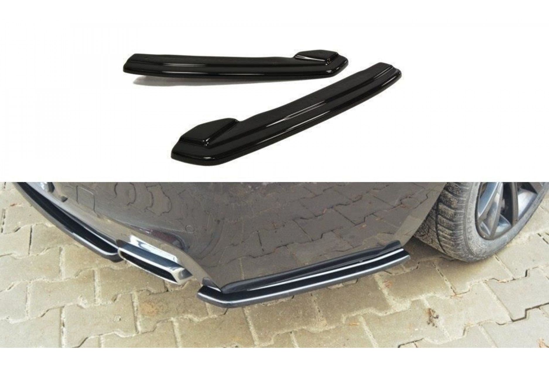 Maxton Design Diffusor-Erweiterungen für BMW 6er F06 650i|mit M-Paket schwarz hochglanz