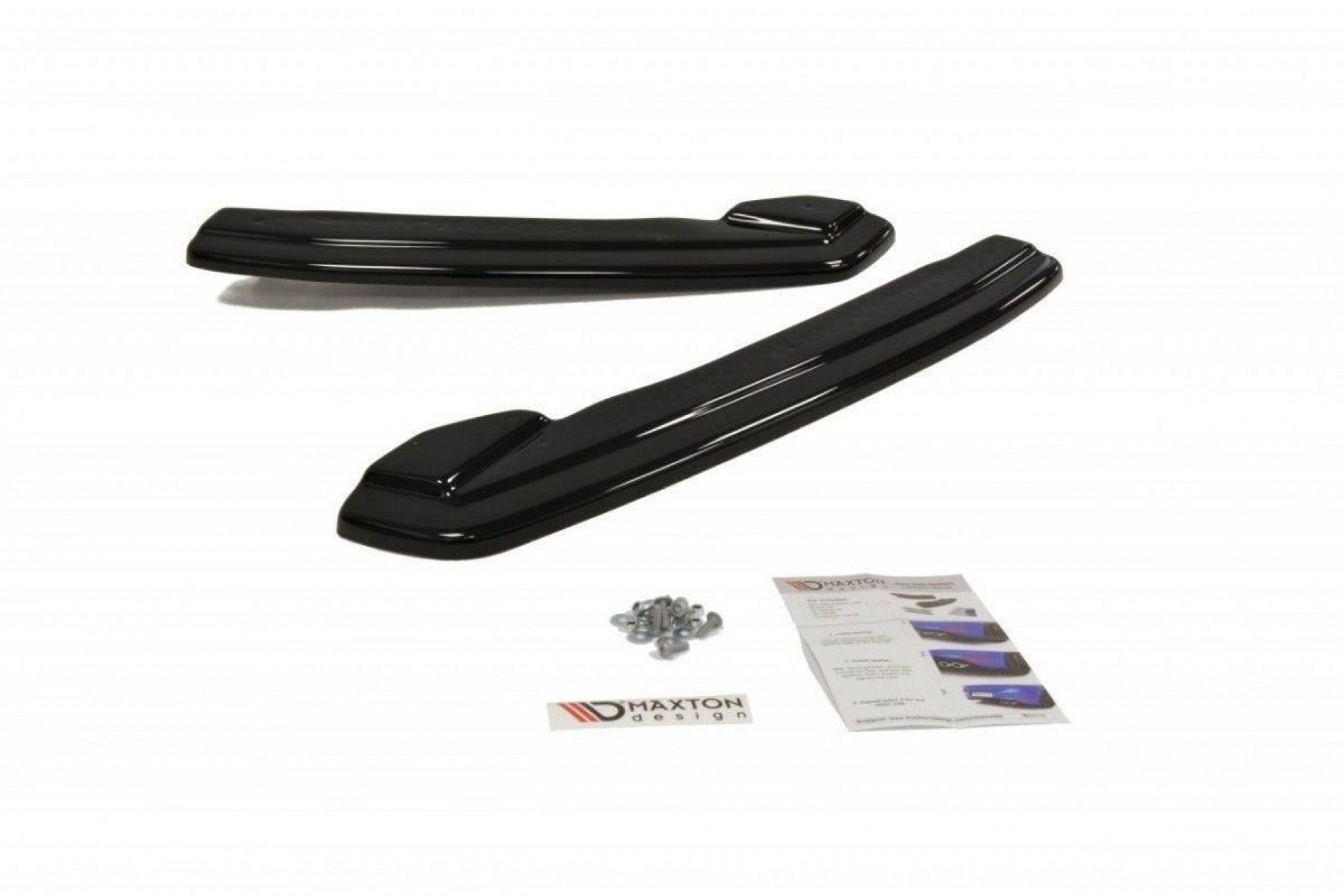 Maxton Design Diffusor-Erweiterungen für BMW 6er F06 650i|mit M-Paket schwarz hochglanz (8) 