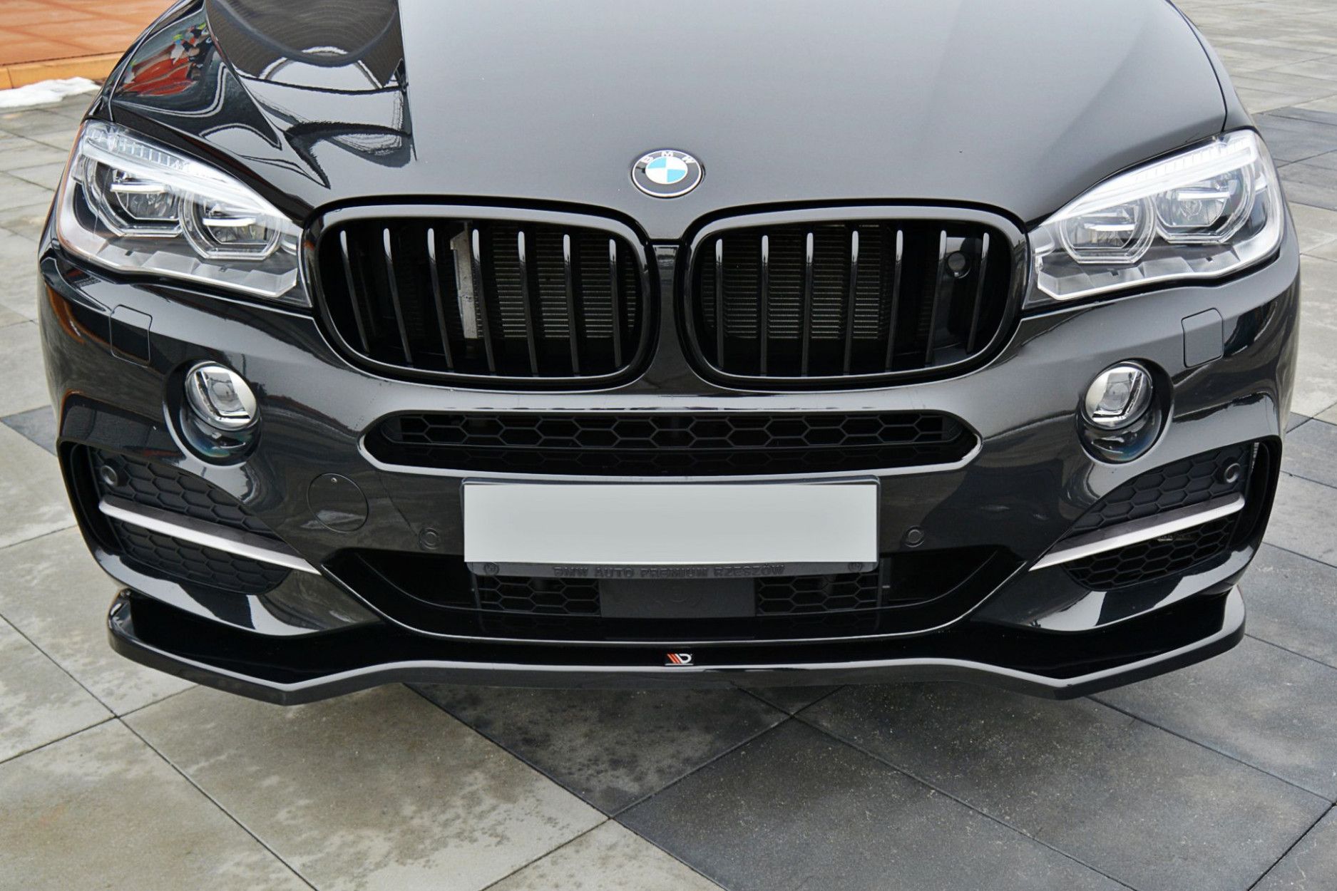 Maxton Design Frontlippe V.1 für BMW X5 F15 schwarz hochglanz