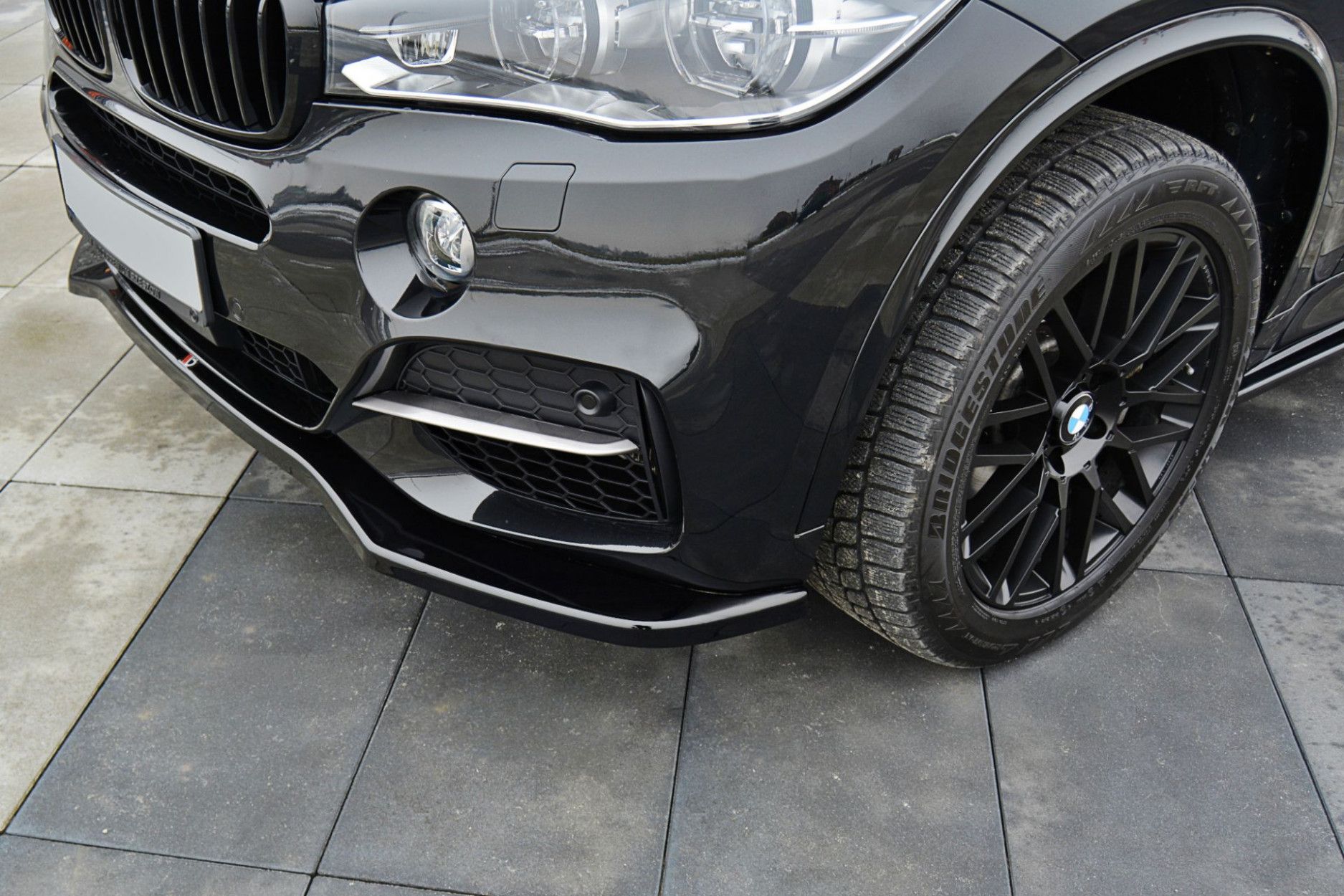 Maxton Design ABS Frontlippe V.1 für BMW X5 F15 schwarz hochglanz