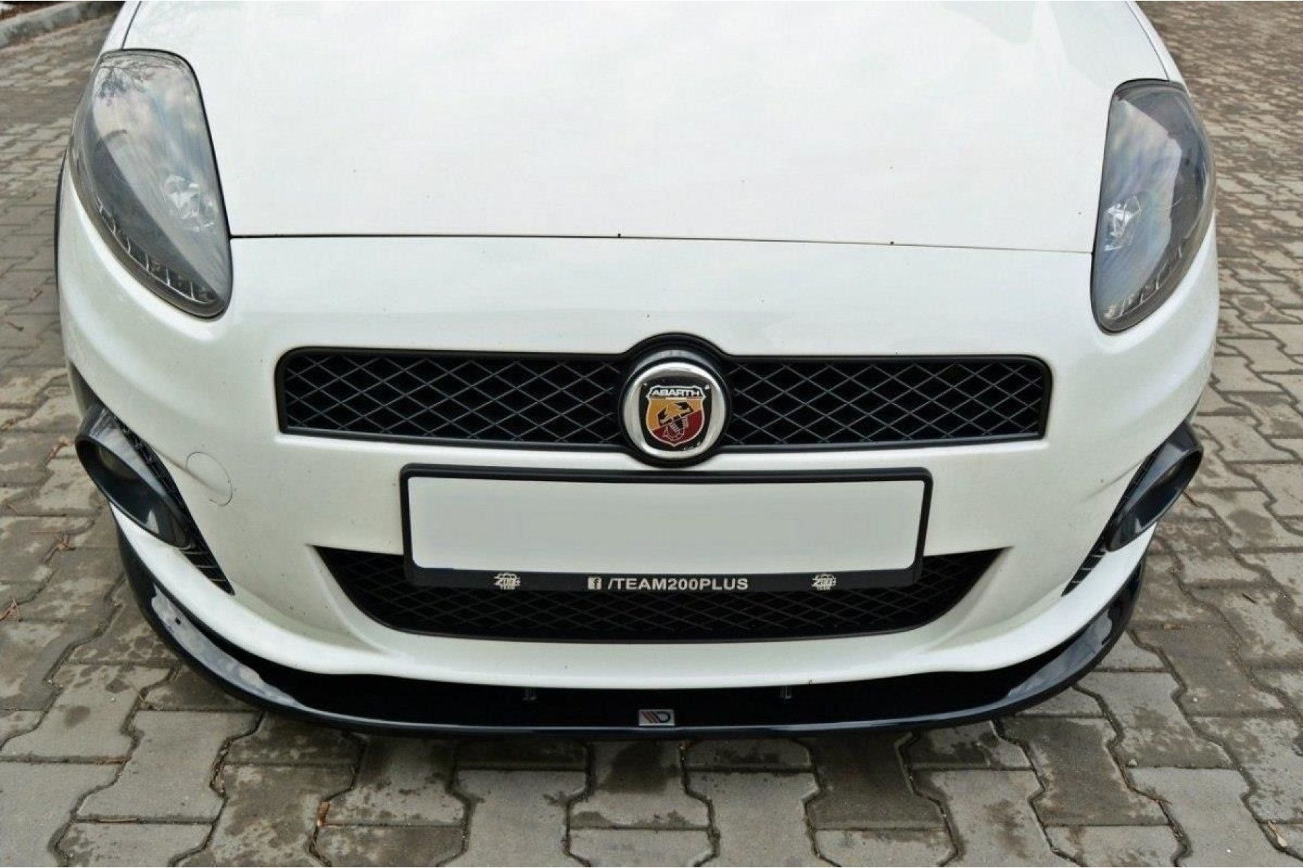 Maxton Design Frontlippe für Fiat Grande Punto Abarth schwarz hochglanz