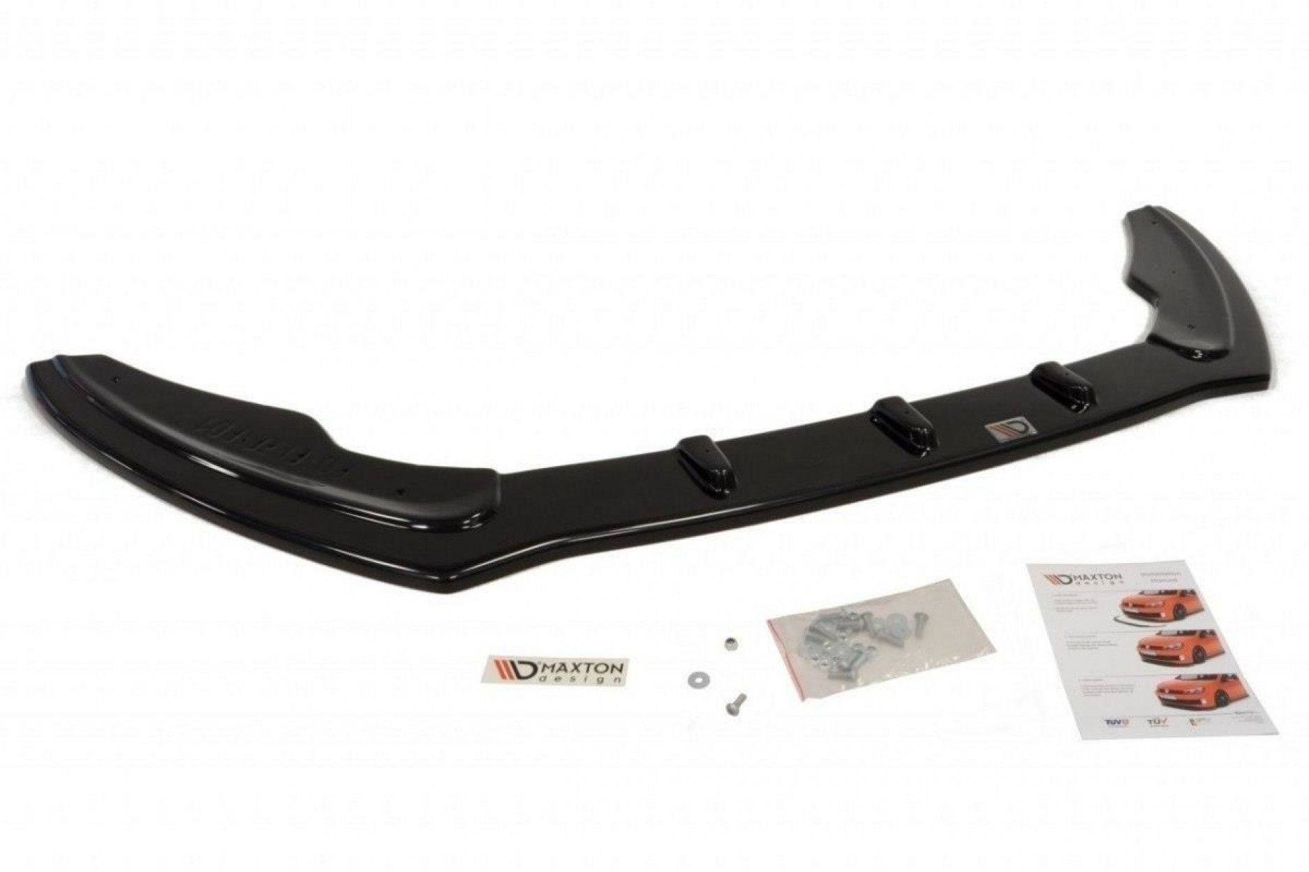 Maxton Design Frontlippe für Ford Fiesta MK7 Facelift schwarz hochglanz (2) 