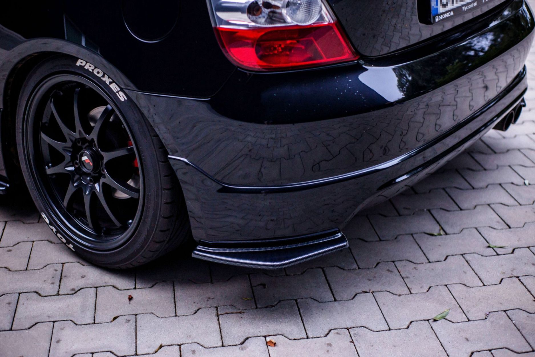 Maxton Design Diffusor-Erweiterungen für Honda Civic MK7 Type-S|Type-R Facelift schwarz hochglanz (4) 