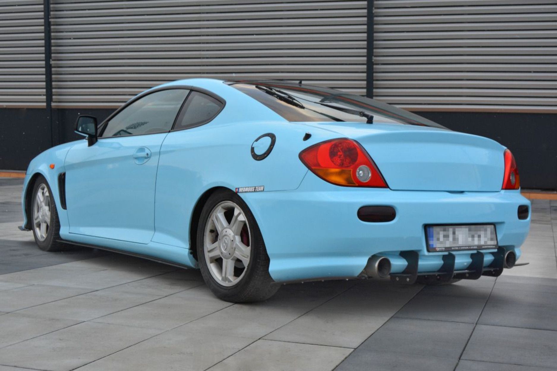 Maxton Design Racing-Diffusor für Hyundai Tiburon Facelift schwarz unbearbeitet (2) 