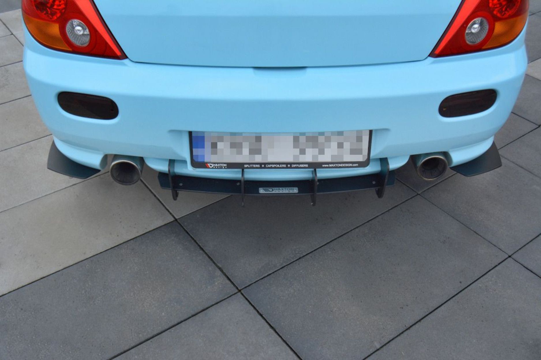 Maxton Design Racing-Diffusor für Hyundai Tiburon Facelift schwarz unbearbeitet (3) 