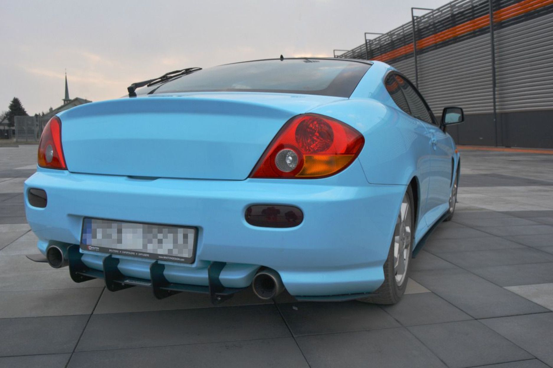 Maxton Design Racing-Diffusor für Hyundai Tiburon Facelift schwarz unbearbeitet (4) 