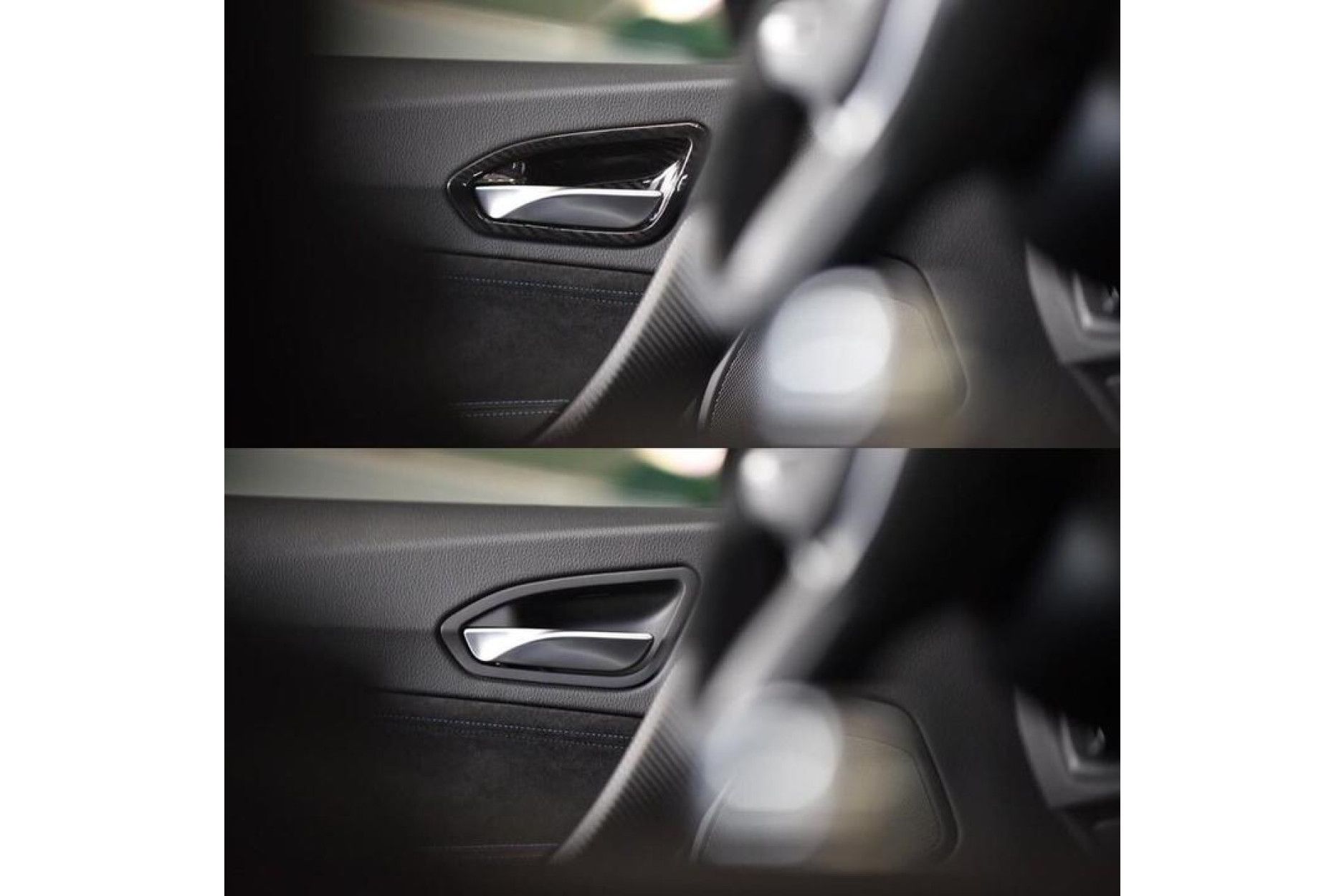 Autotecknic Trockencarbon Innentürgriff-Verkleidung für BMW 1er|2er F20|F22|F87 M2 ohne Lichtpaket matt (4) 