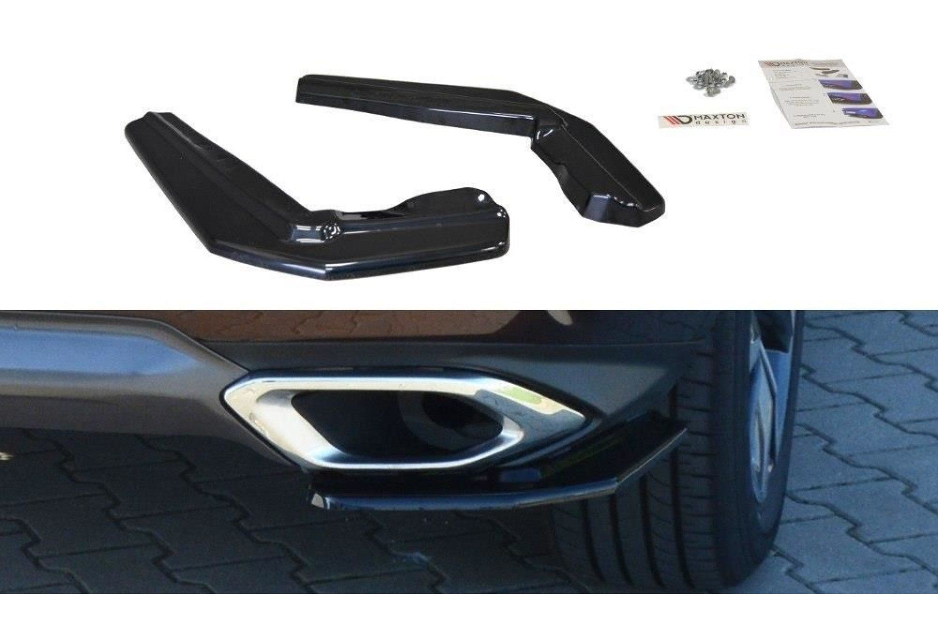 Maxton Design Diffusor-Erweiterungen für Lexus RX MK4 schwarz hochglanz