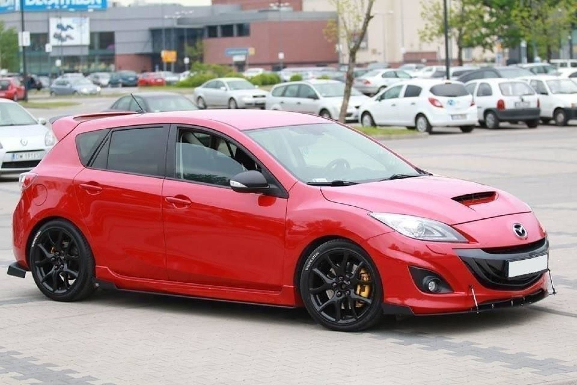 Maxton Design Racing-Seitenschweller für Mazda Mazda 3 MK2 MPS schwarz unbearbeitet (4) 